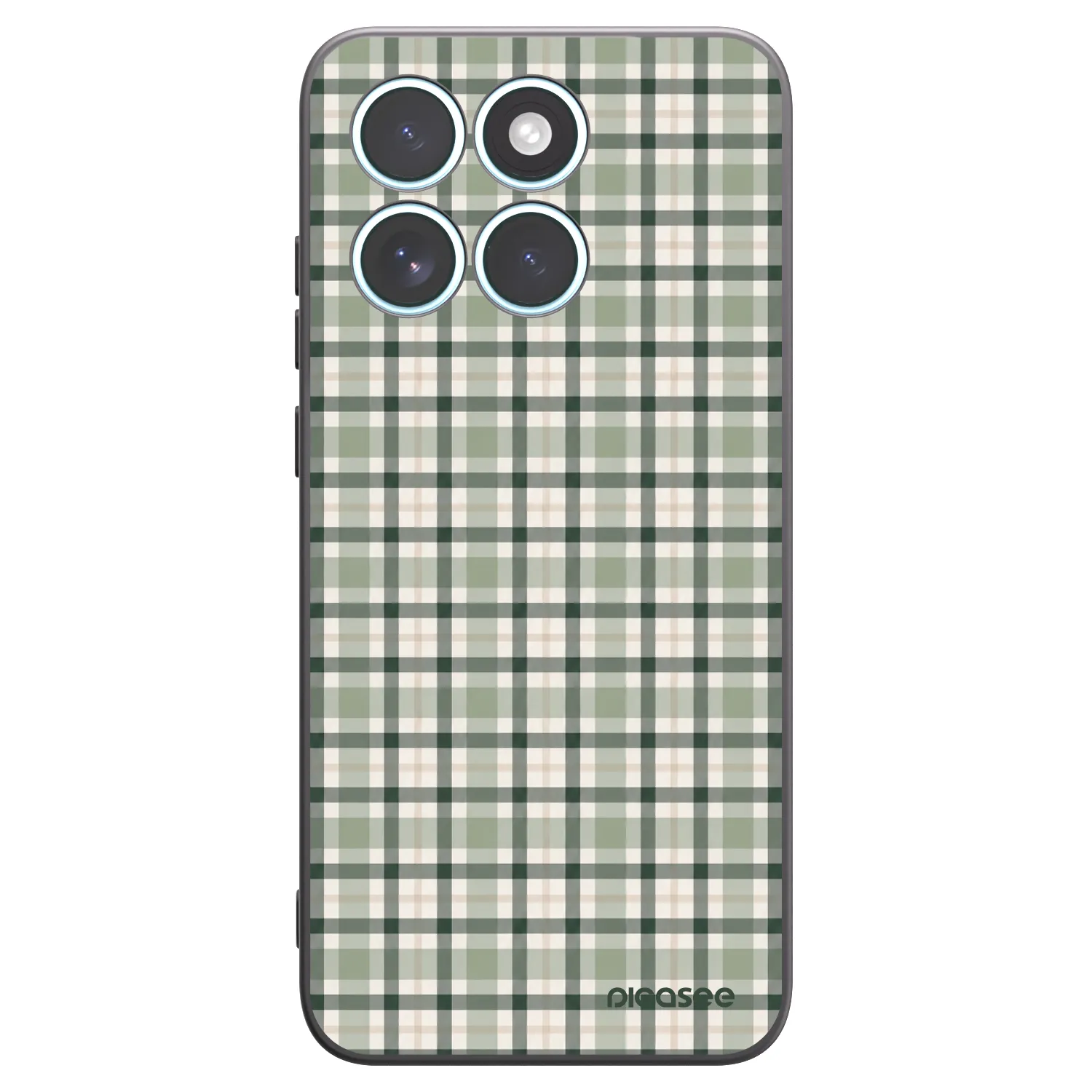 Picasee silikonový černý obal pro Motorola Edge 70 Fusion - Sage Tartan