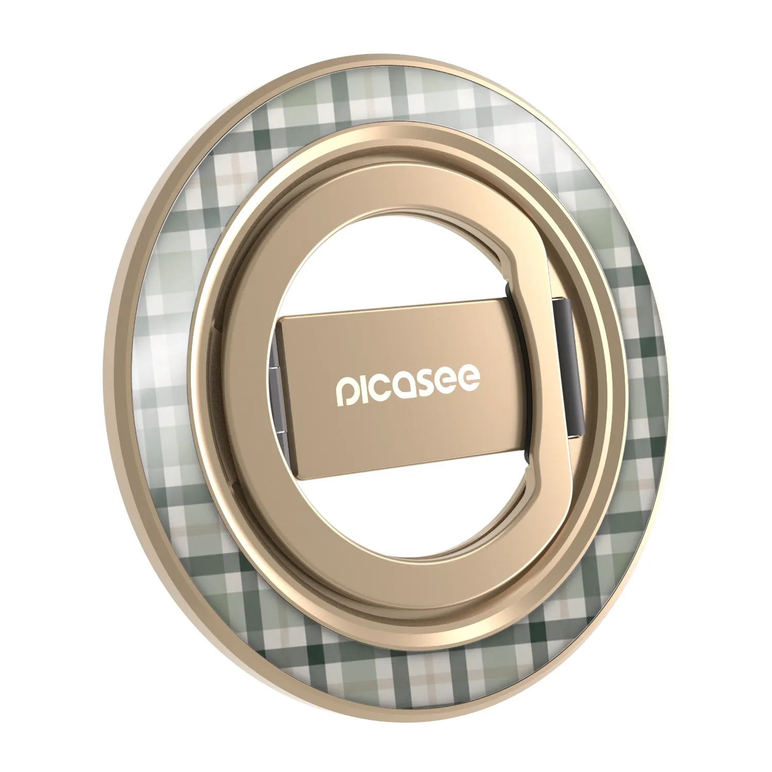 Picasee Magnetický držák - Zlatý - Sage Tartan