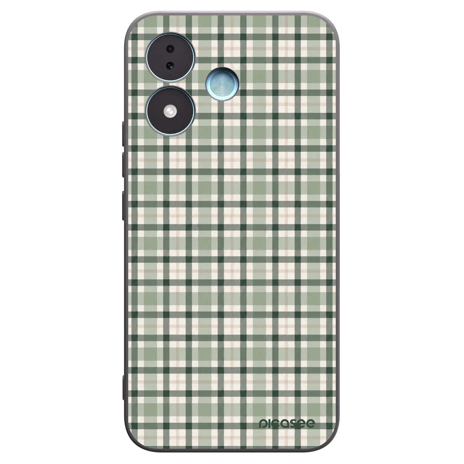 Picasee silikonový černý obal pro Xiaomi Redmi Note 17 5G - Sage Tartan