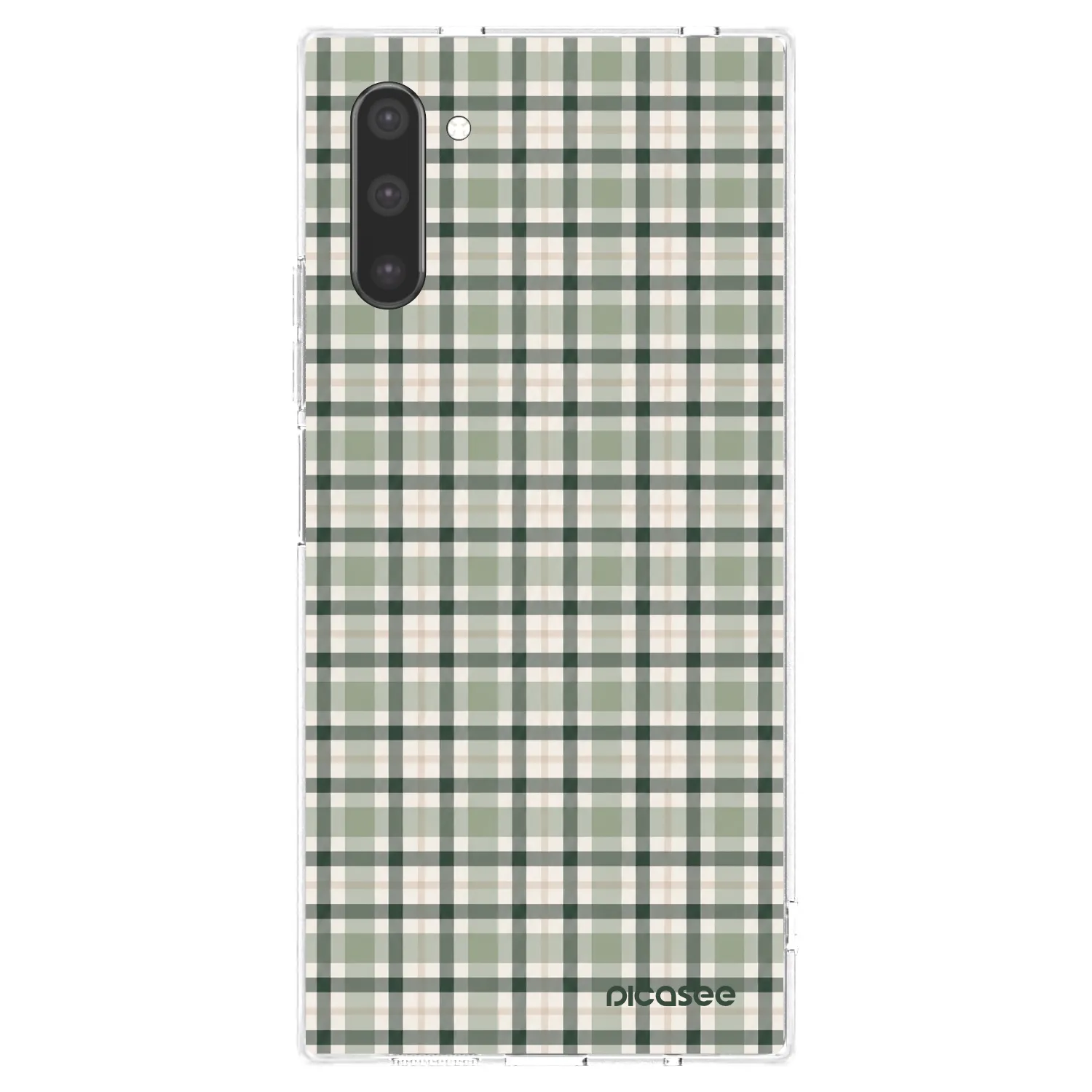 Picasee silikonový průhledný obal pro Samsung Galaxy Note 10 N970F - Sage Tartan
