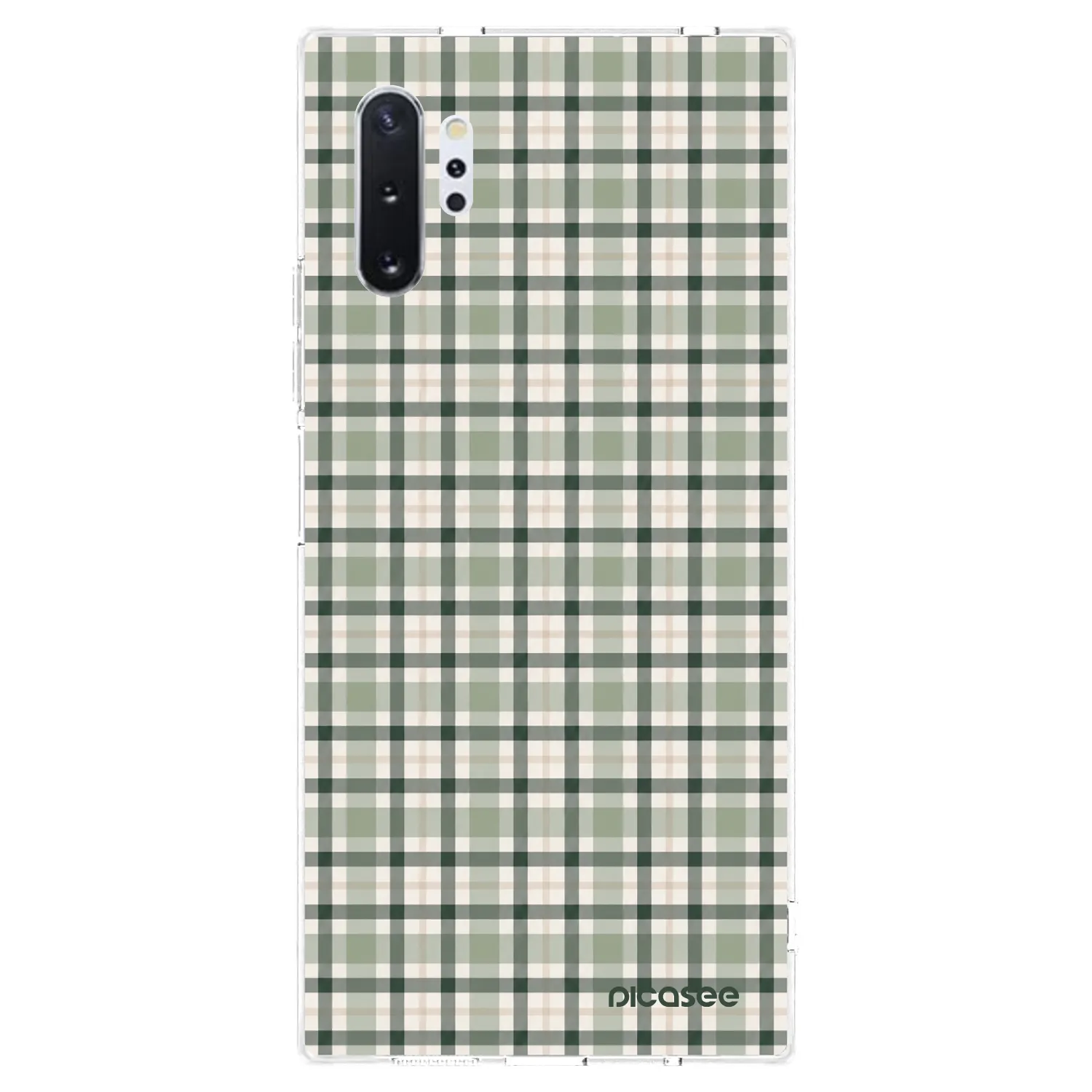 Picasee silikonový průhledný obal pro Samsung Galaxy Note 10+ N975F - Sage Tartan