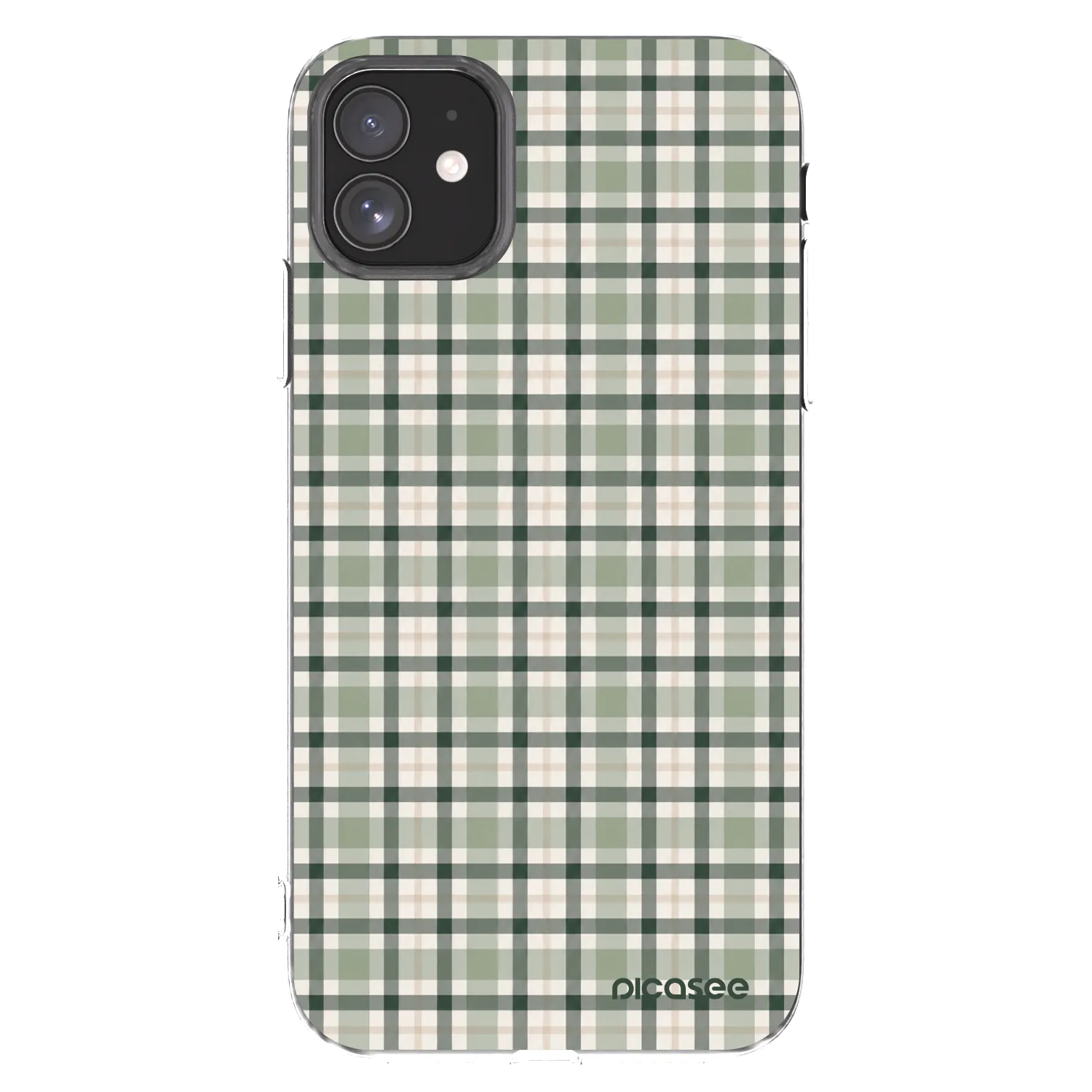 Picasee silikonový průhledný obal pro Apple iPhone 11 - Sage Tartan