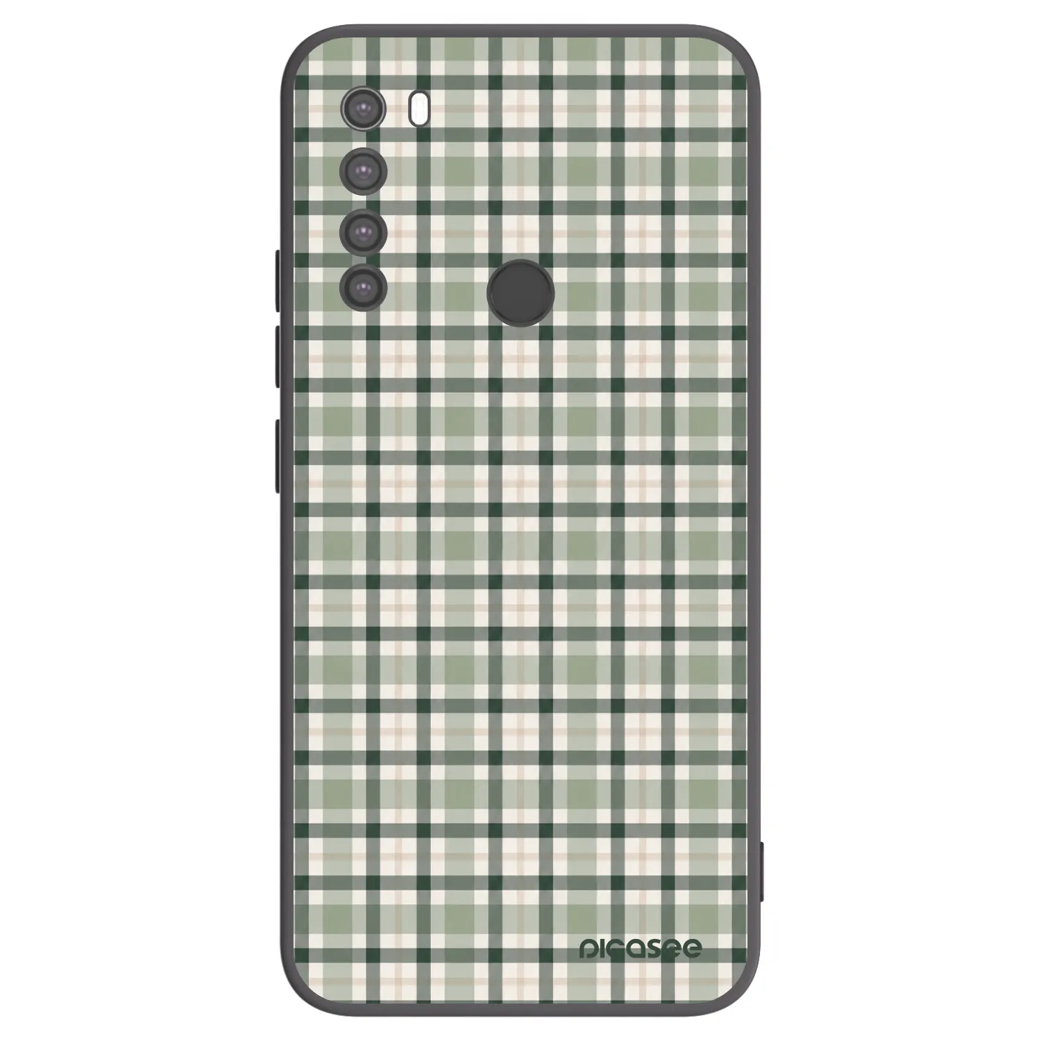 Picasee silikonový černý obal pro Xiaomi Redmi Note 8 - Sage Tartan