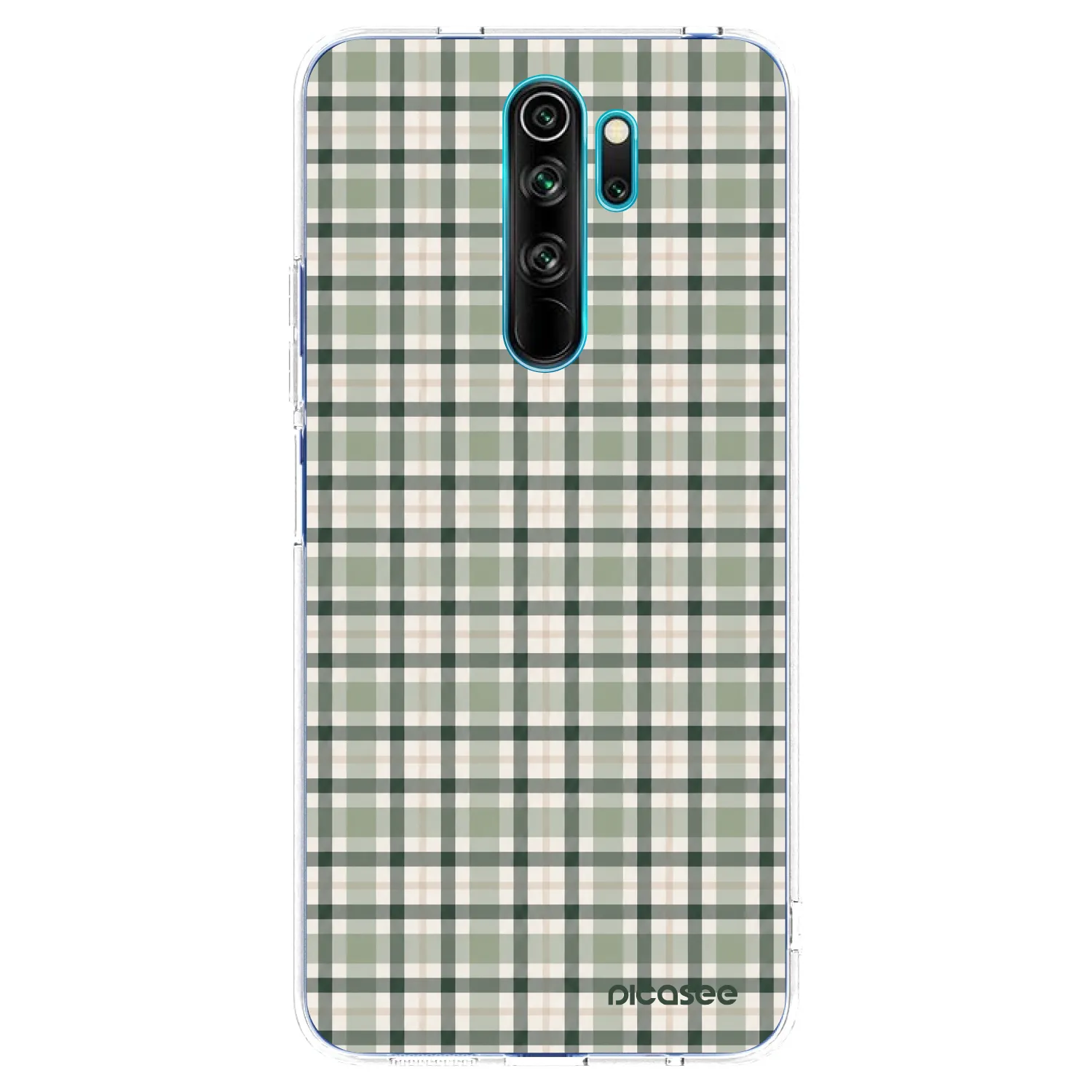 Picasee silikonový průhledný obal pro Xiaomi Redmi Note 8 Pro - Sage Tartan
