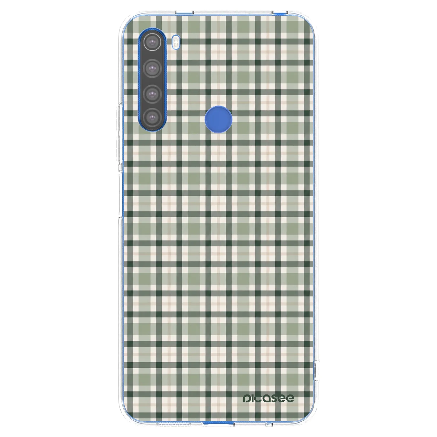 Picasee silikonový průhledný obal pro Xiaomi Redmi Note 8T - Sage Tartan