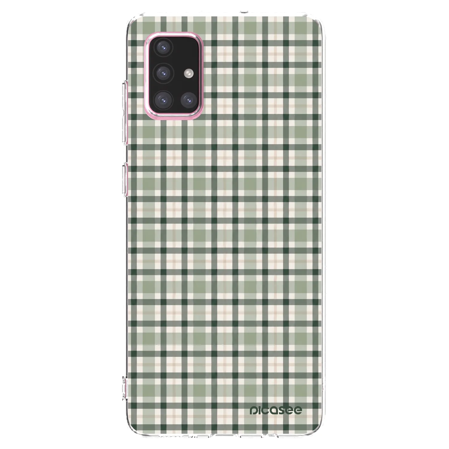 Picasee silikonový průhledný obal pro Samsung Galaxy A71 A715F - Sage Tartan