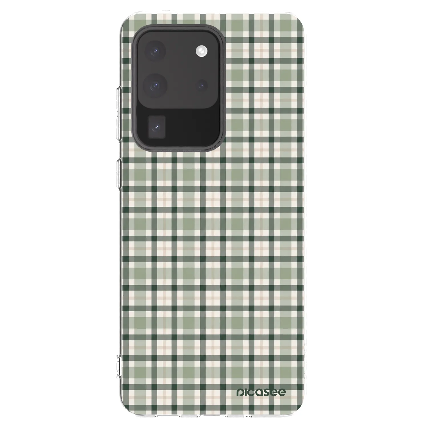 Picasee silikonový průhledný obal pro Samsung Galaxy S20 Ultra 5G G988F - Sage Tartan