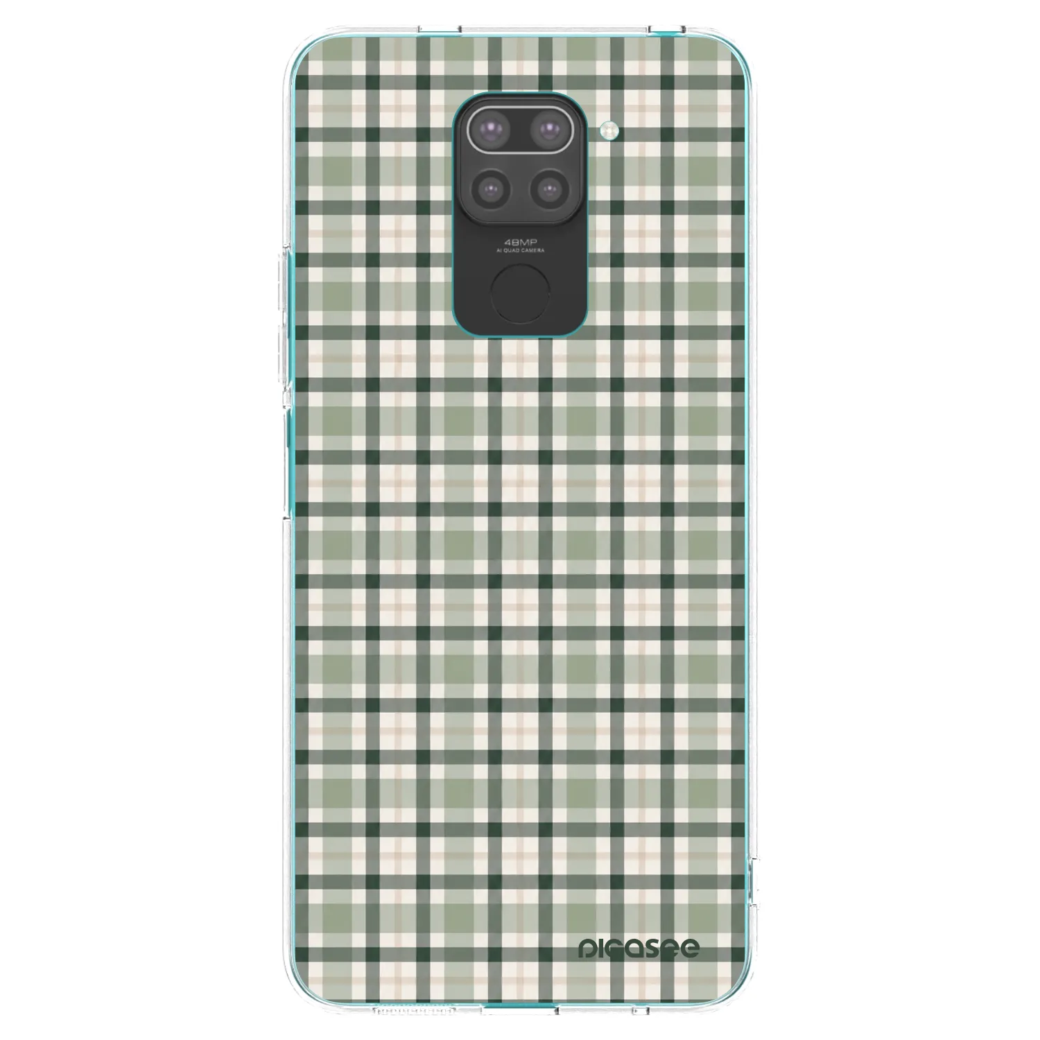 Picasee silikonový černý obal pro Xiaomi Redmi Note 9 - Sage Tartan