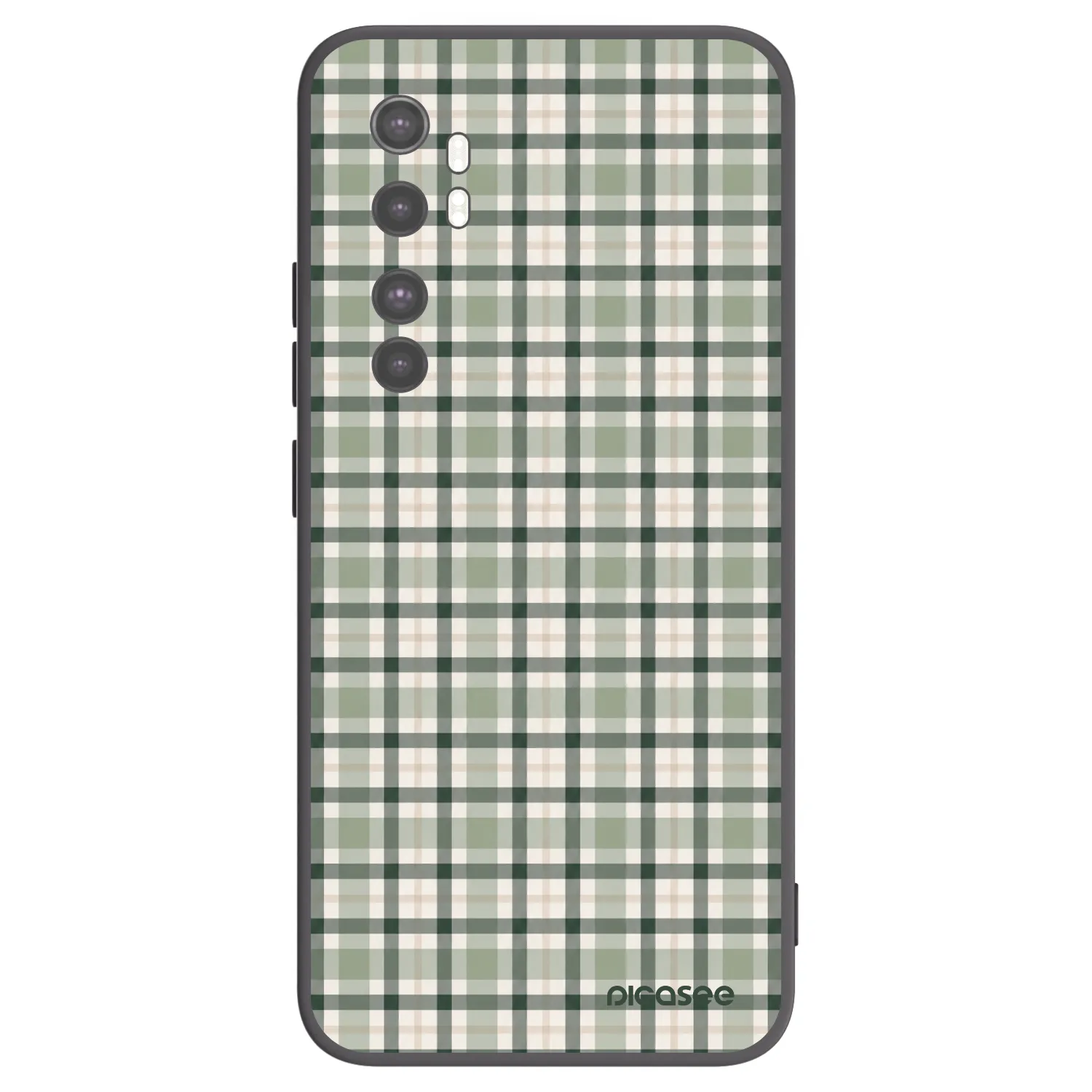 Picasee silikonový černý obal pro Xiaomi Mi Note 10 Lite - Sage Tartan