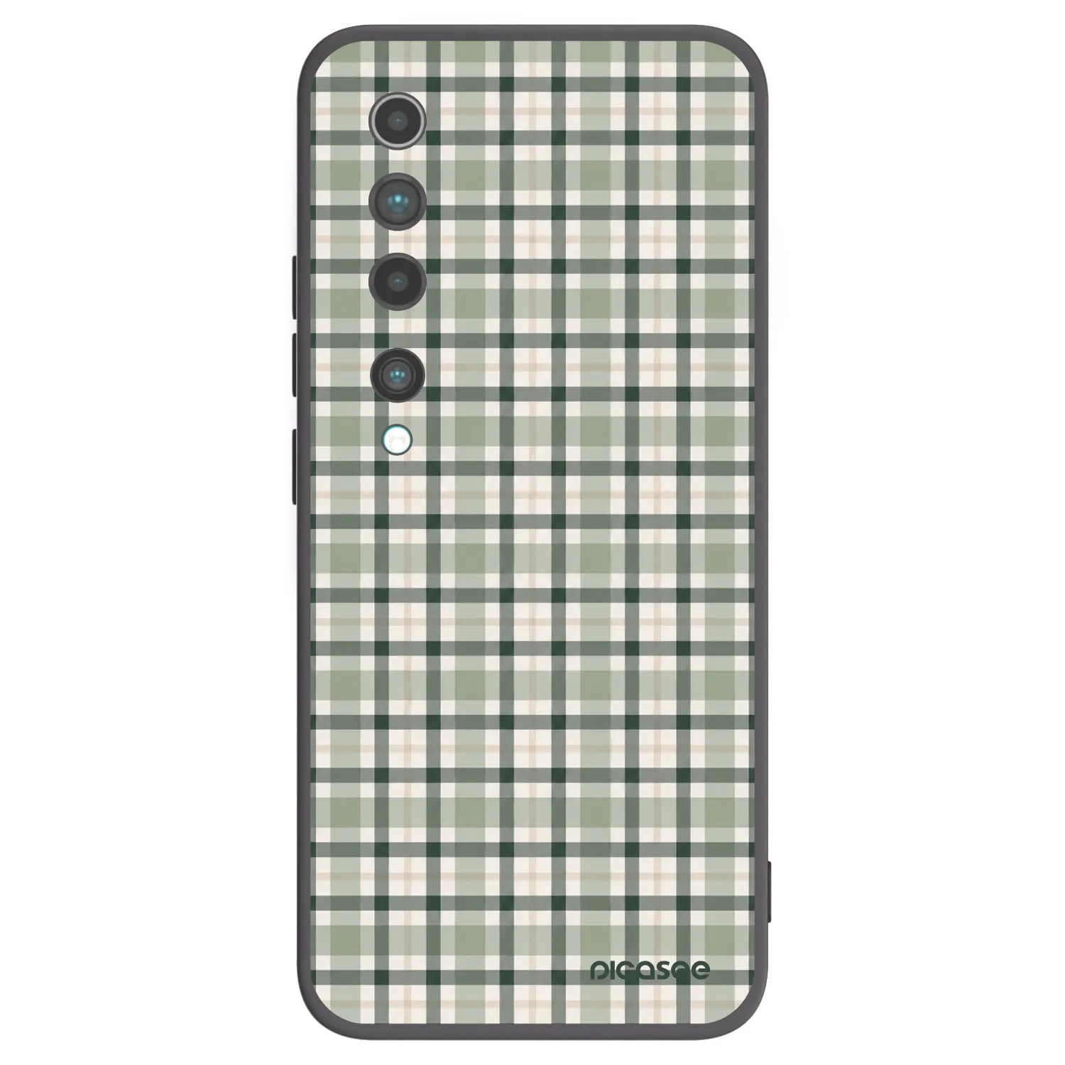 Picasee silikonový černý obal pro Xiaomi Mi 10 - Sage Tartan