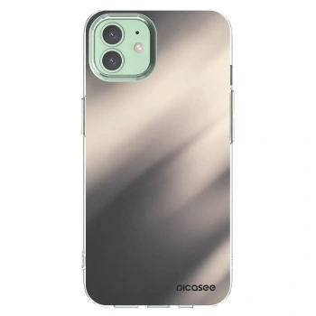 Picasee silikonový průhledný obal pro Apple iPhone 12 - Smoky Beige