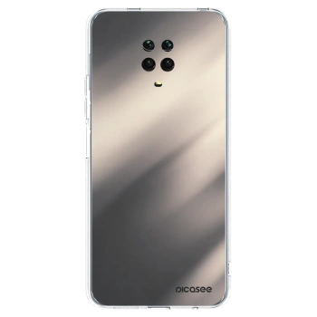 Picasee silikonový průhledný obal pro Xiaomi Redmi Note 9 Pro - Smoky Beige