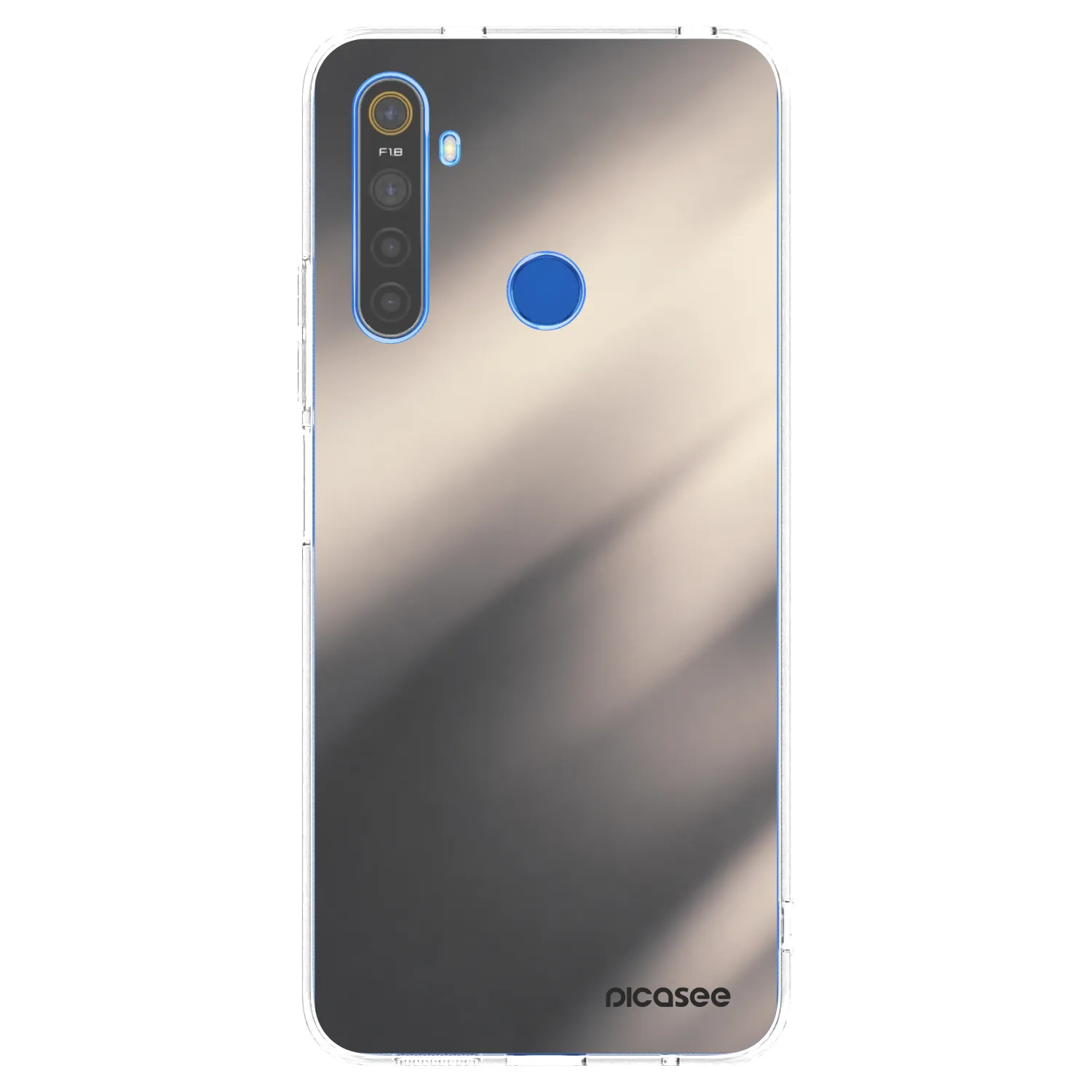 Picasee silikonový průhledný obal pro Realme 5 - Smoky Beige