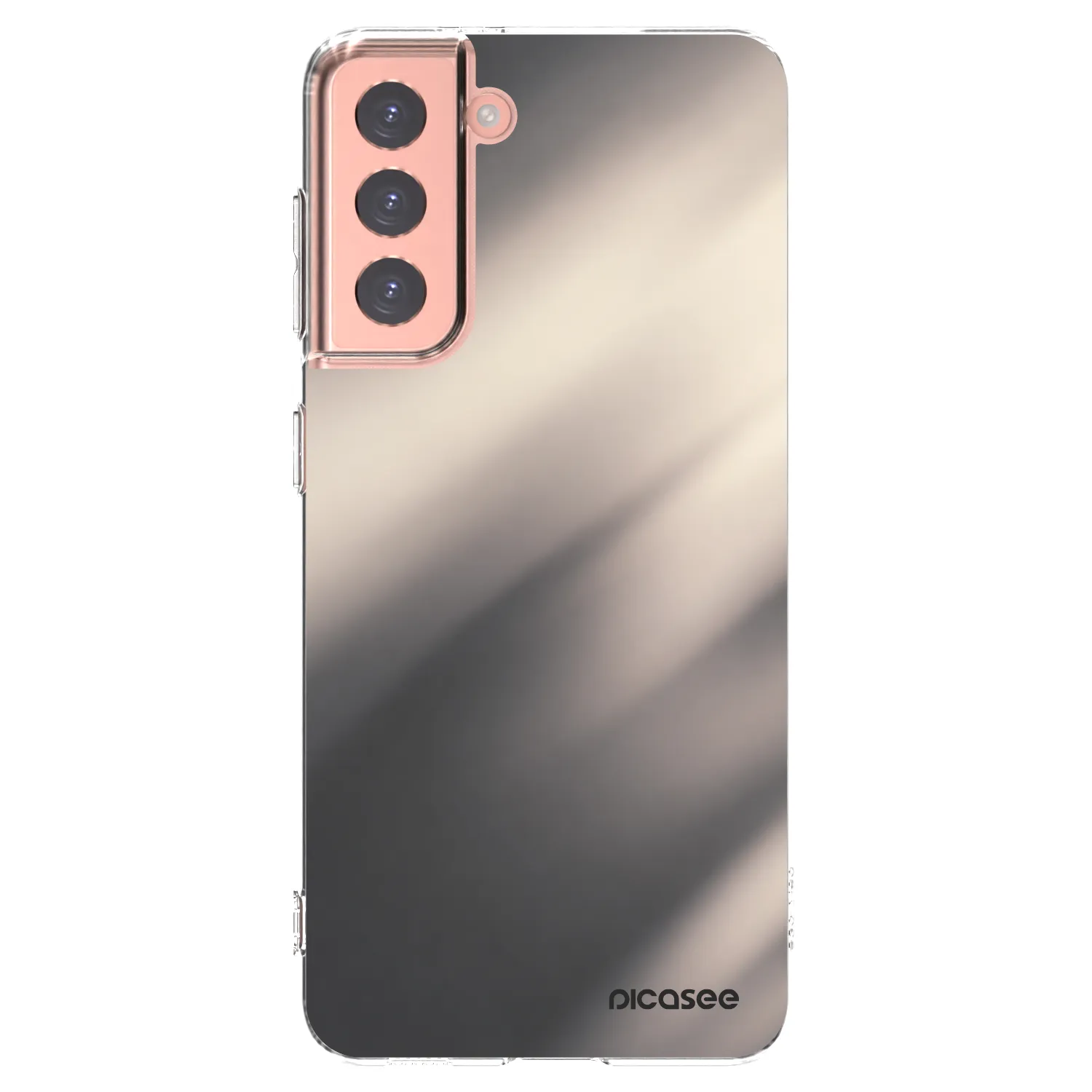 Picasee silikonový průhledný obal pro Samsung Galaxy S21 5G G991B - Smoky Beige