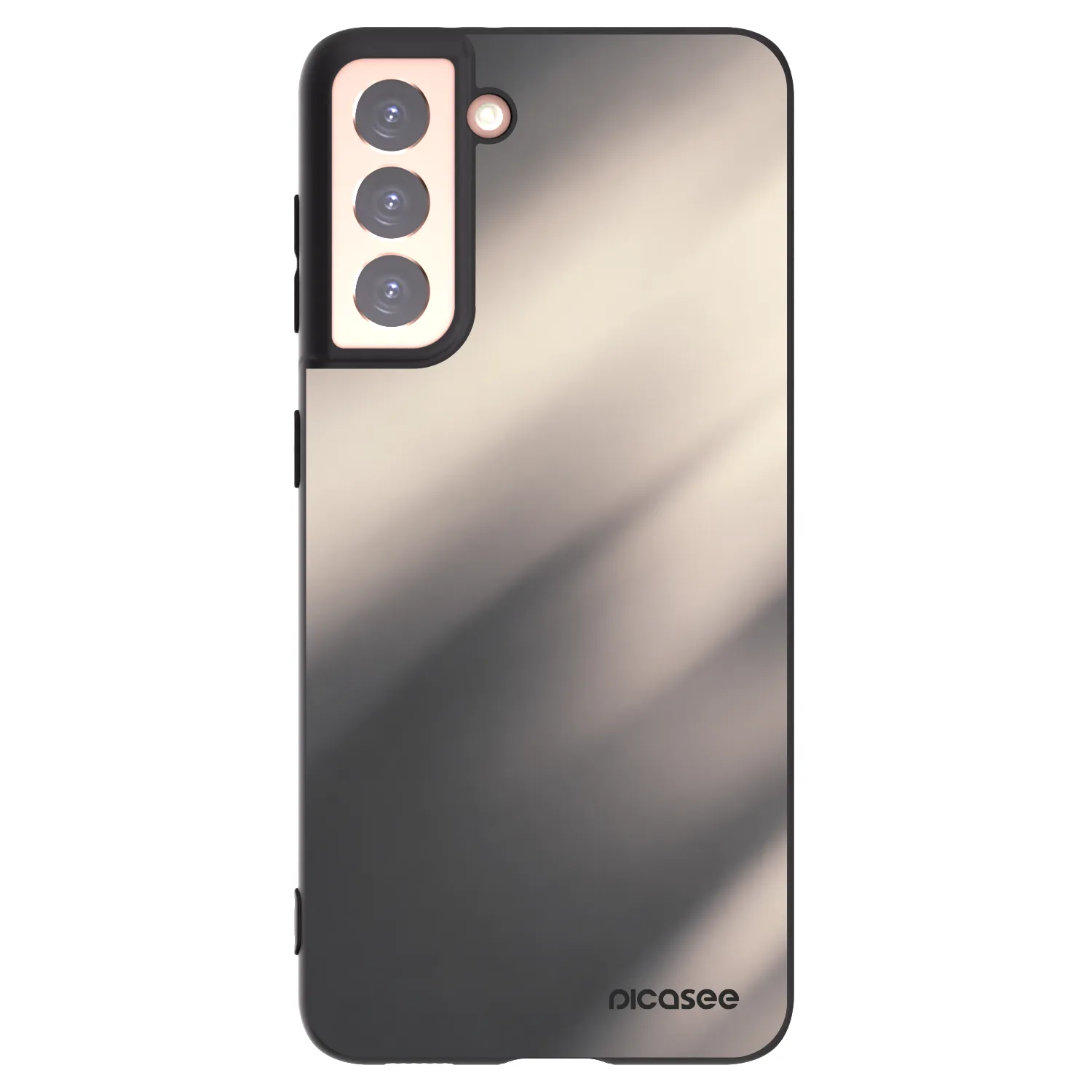 Picasee silikonový černý obal pro Samsung Galaxy S21 5G G991B - Smoky Beige