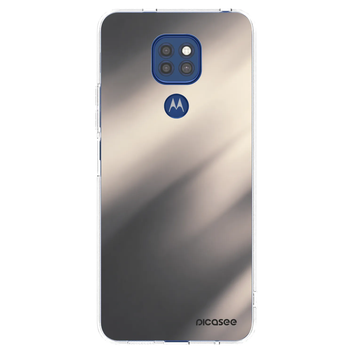Picasee silikonový průhledný obal pro Motorola Moto G9 Play - Smoky Beige