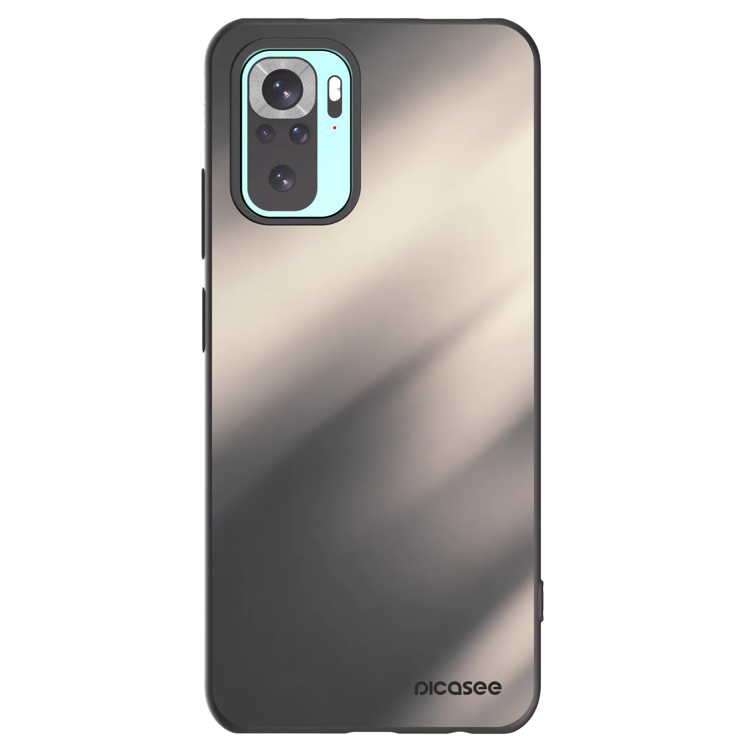 Picasee silikonový černý obal pro Xiaomi Redmi Note 10 Pro - Smoky Beige