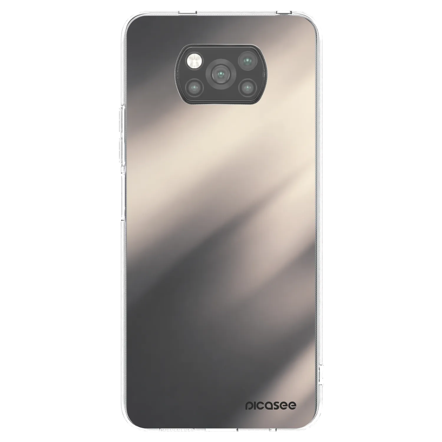 Picasee silikonový černý obal pro Xiaomi Poco X3 Pro - Smoky Beige