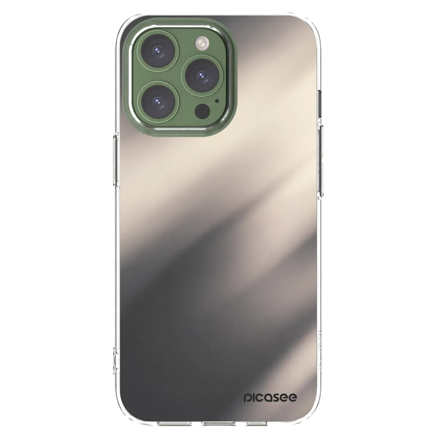 Picasee silikonový průhledný obal pro Apple iPhone 13 Pro - Smoky Beige