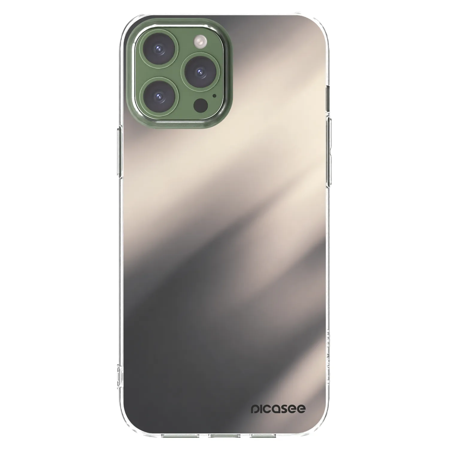 Picasee silikonový průhledný obal pro Apple iPhone 13 Pro Max - Smoky Beige