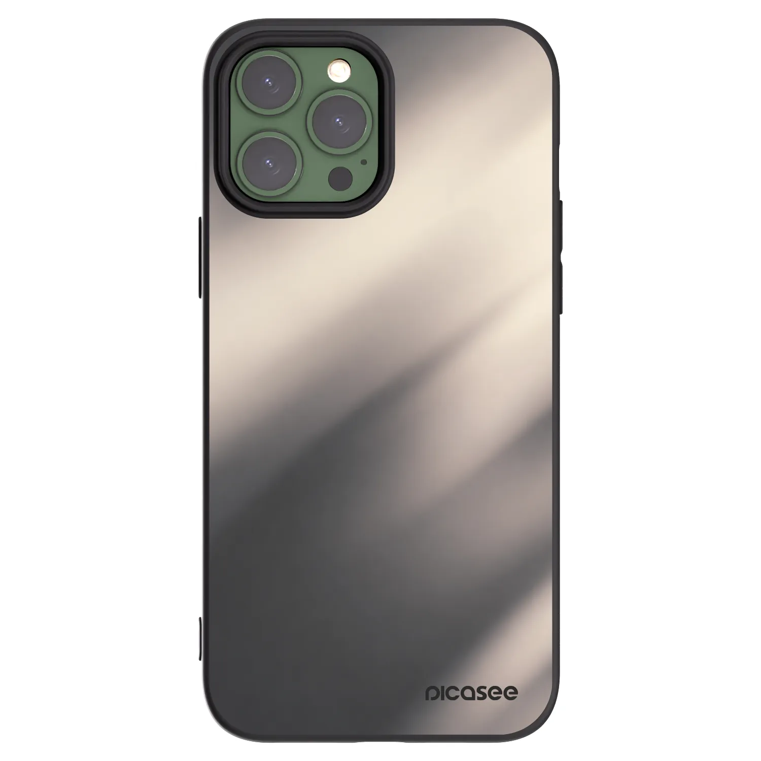 Picasee silikonový černý obal pro Apple iPhone 13 Pro Max - Smoky Beige