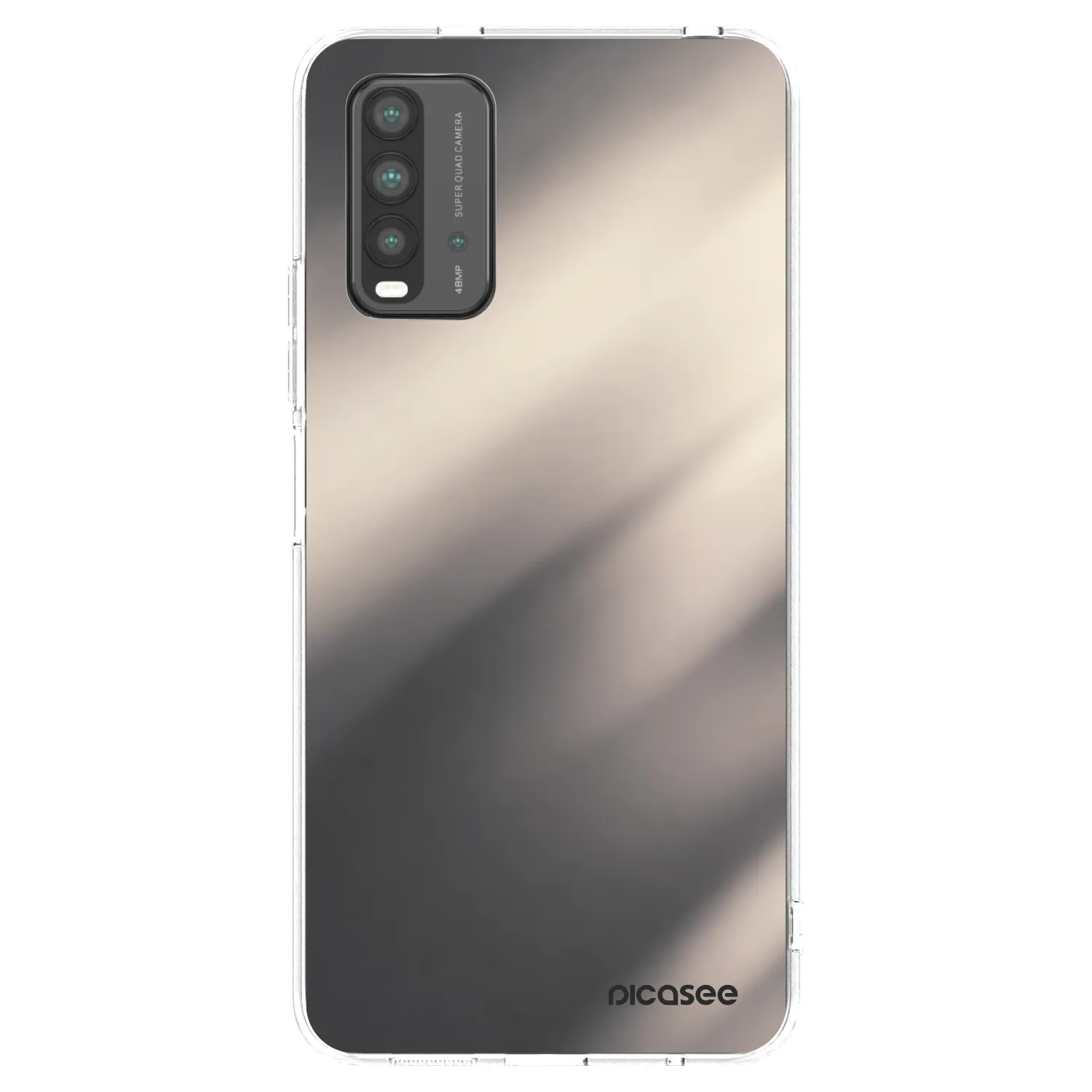 Picasee silikonový černý obal pro Xiaomi Redmi 9T - Smoky Beige