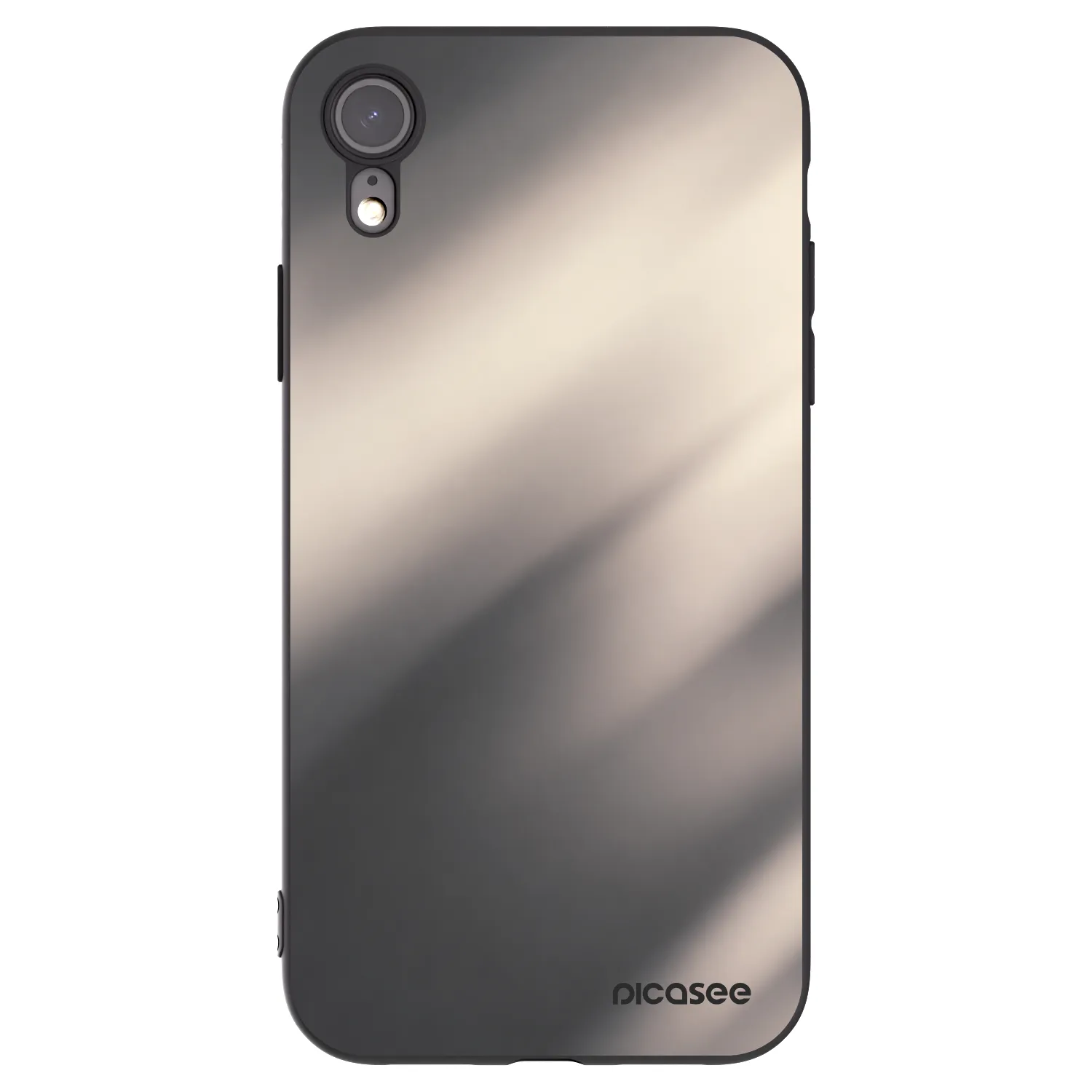 Picasee silikonový černý obal pro Apple iPhone XR - Smoky Beige