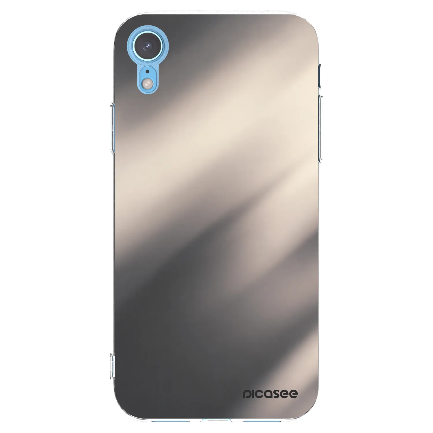 Picasee silikonový průhledný obal pro Apple iPhone XR - Smoky Beige