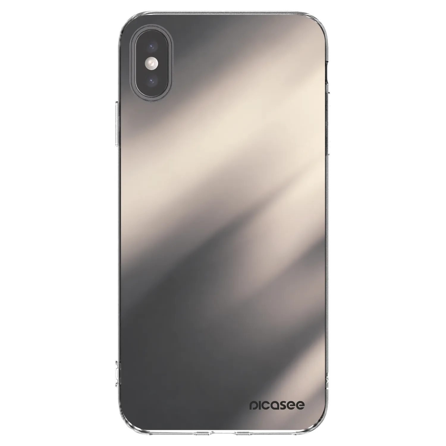 Picasee silikonový průhledný obal pro Apple iPhone XS Max - Smoky Beige