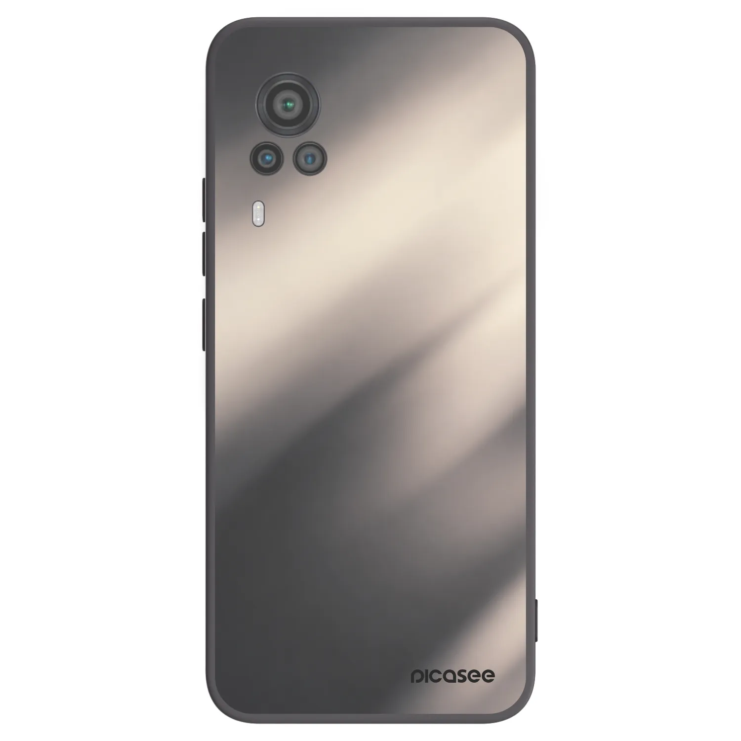 Picasee silikonový černý obal pro Vivo X60 Pro 5G - Smoky Beige