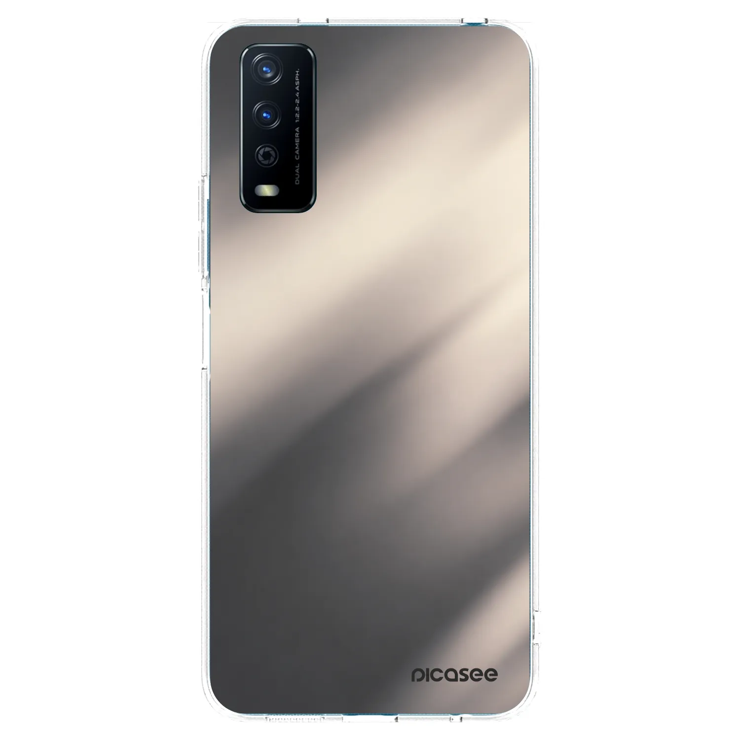 Picasee silikonový průhledný obal pro Vivo Y11s - Smoky Beige