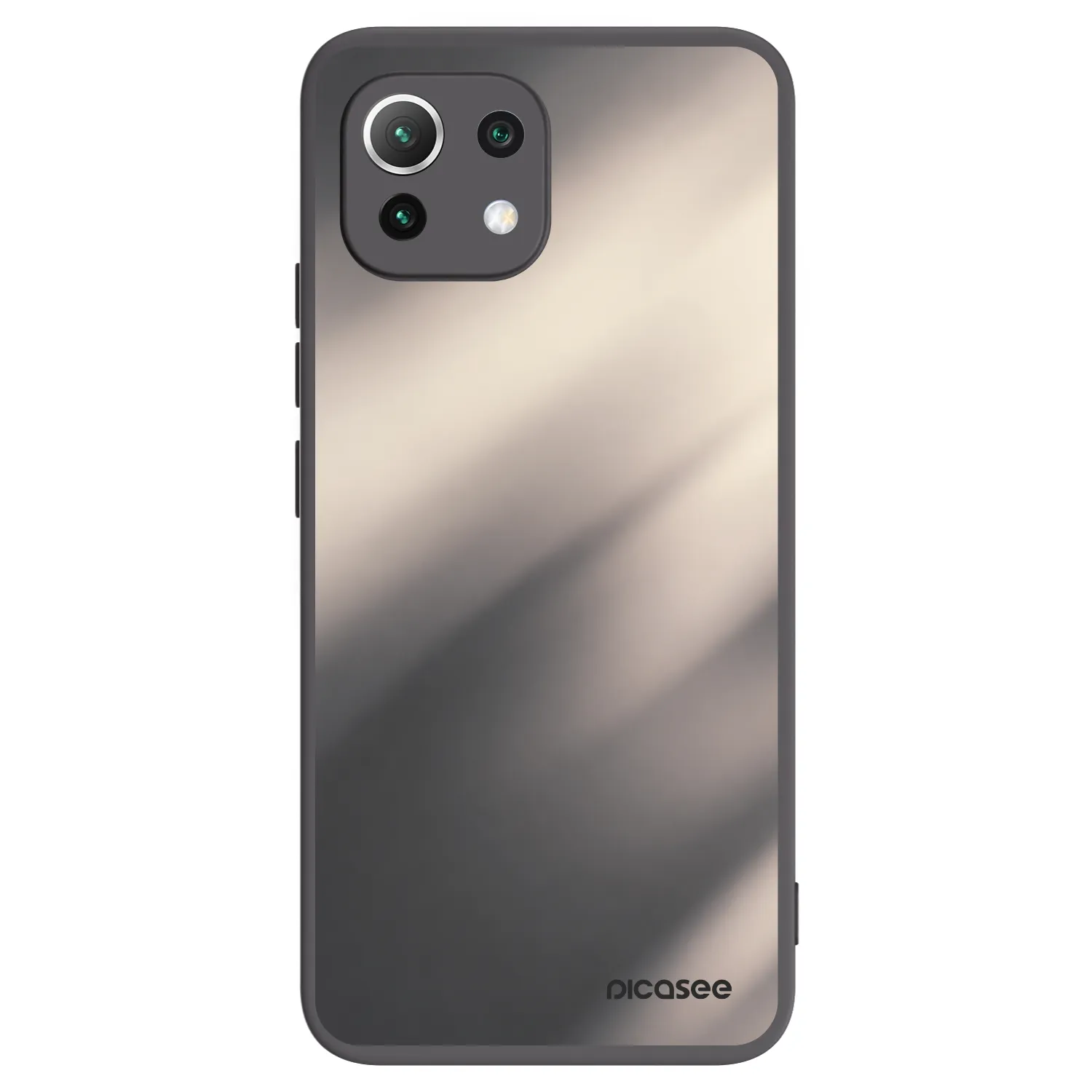 Picasee silikonový černý obal pro Xiaomi 11 Lite 5G NE - Smoky Beige