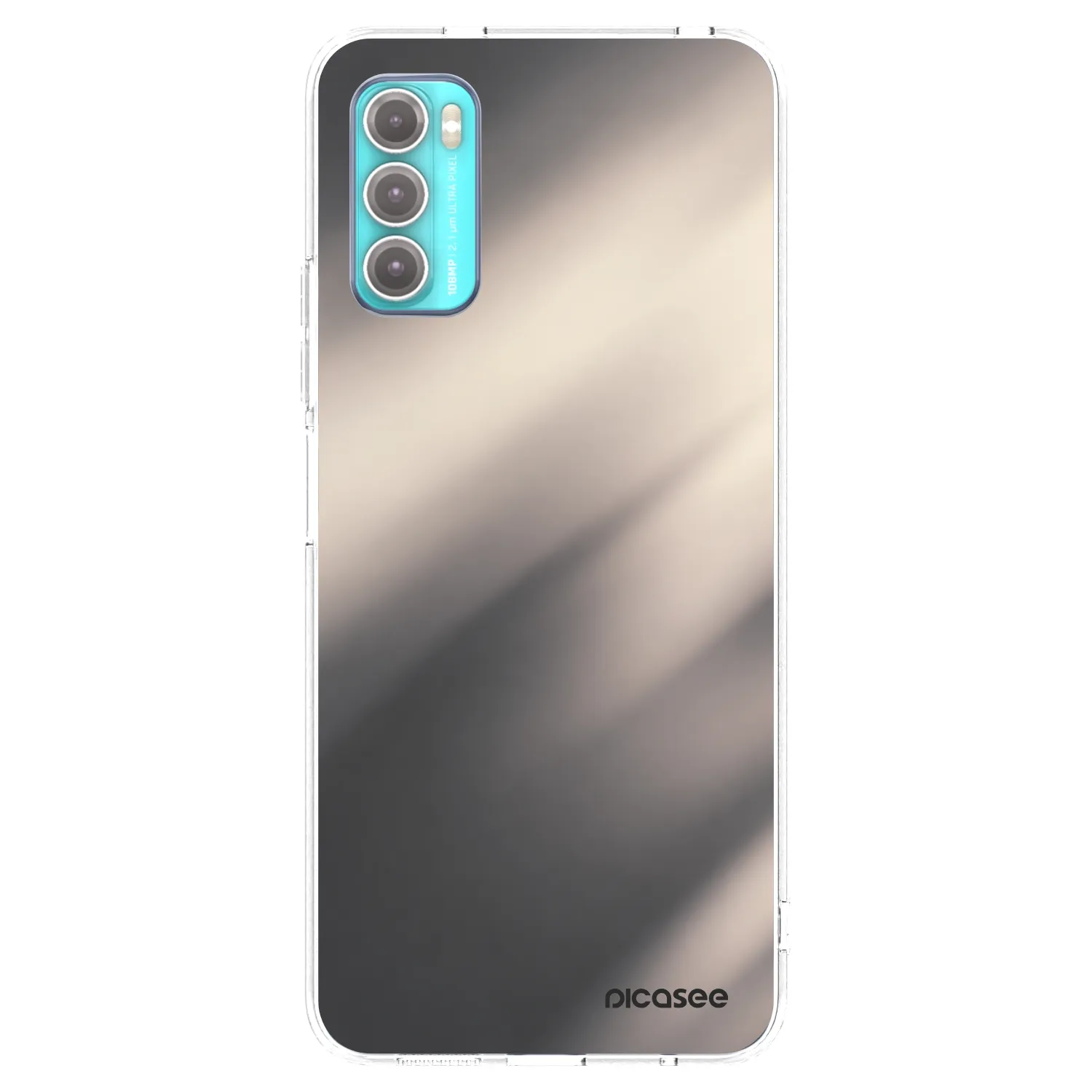 Picasee silikonový průhledný obal pro Motorola Moto G60 - Smoky Beige