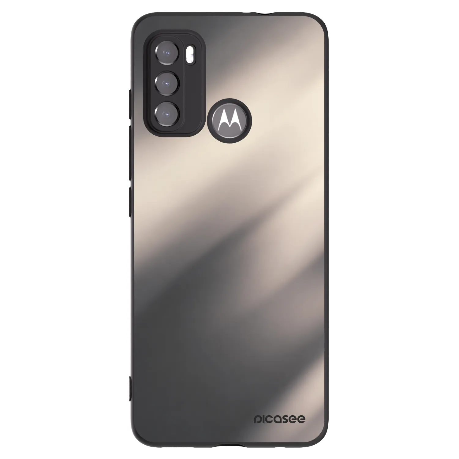 Picasee silikonový černý obal pro Motorola Moto G60 - Smoky Beige