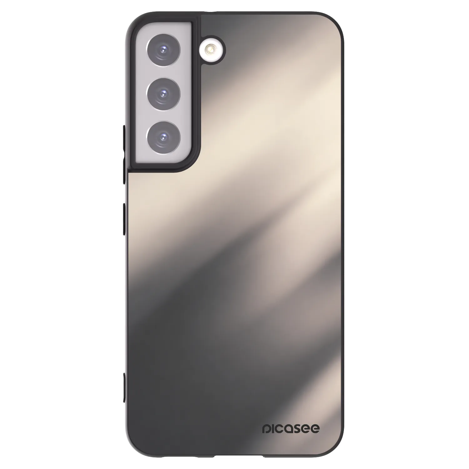 Picasee silikonový černý obal pro Samsung Galaxy S22 5G - Smoky Beige