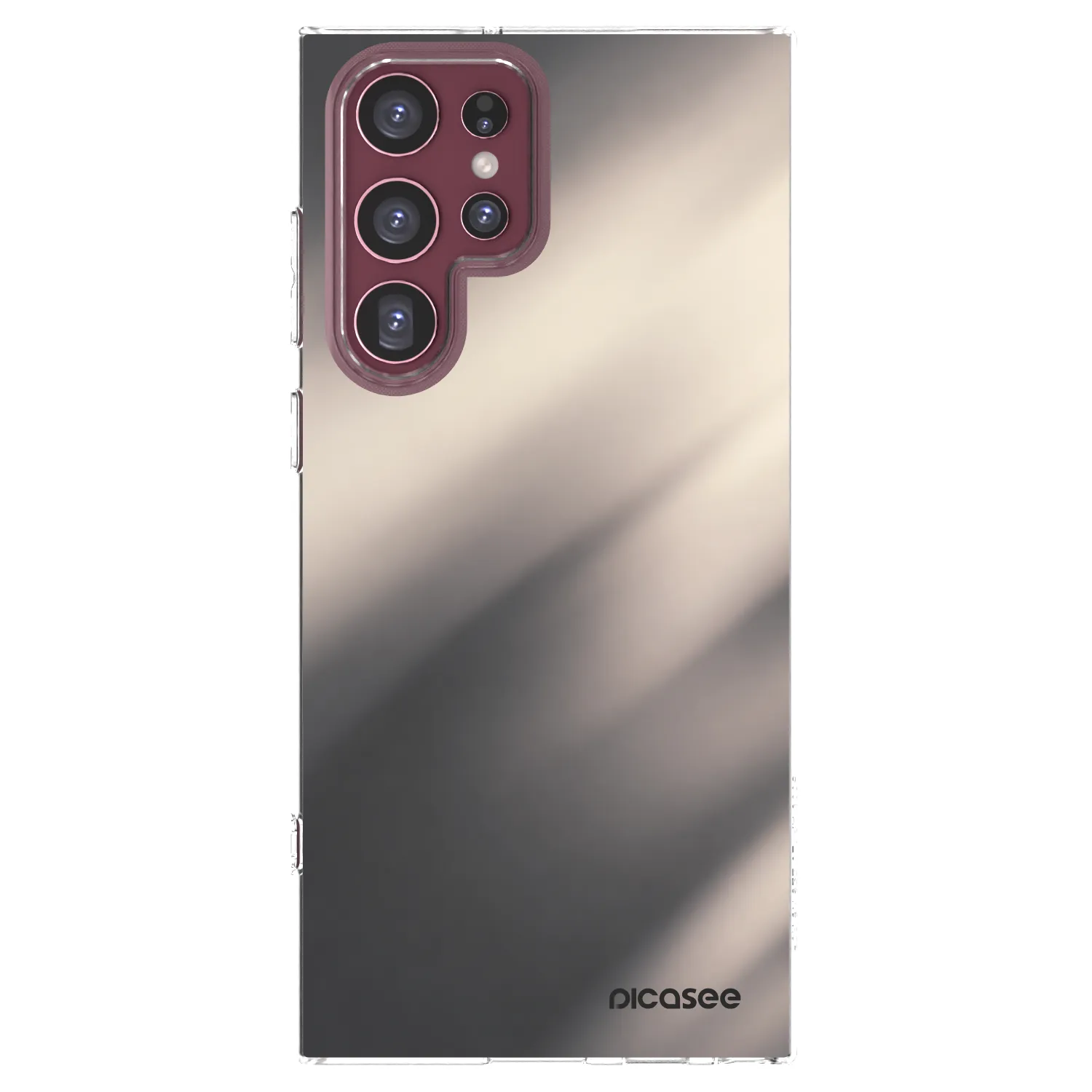 Picasee silikonový průhledný obal pro Samsung Galaxy S22 Ultra 5G - Smoky Beige