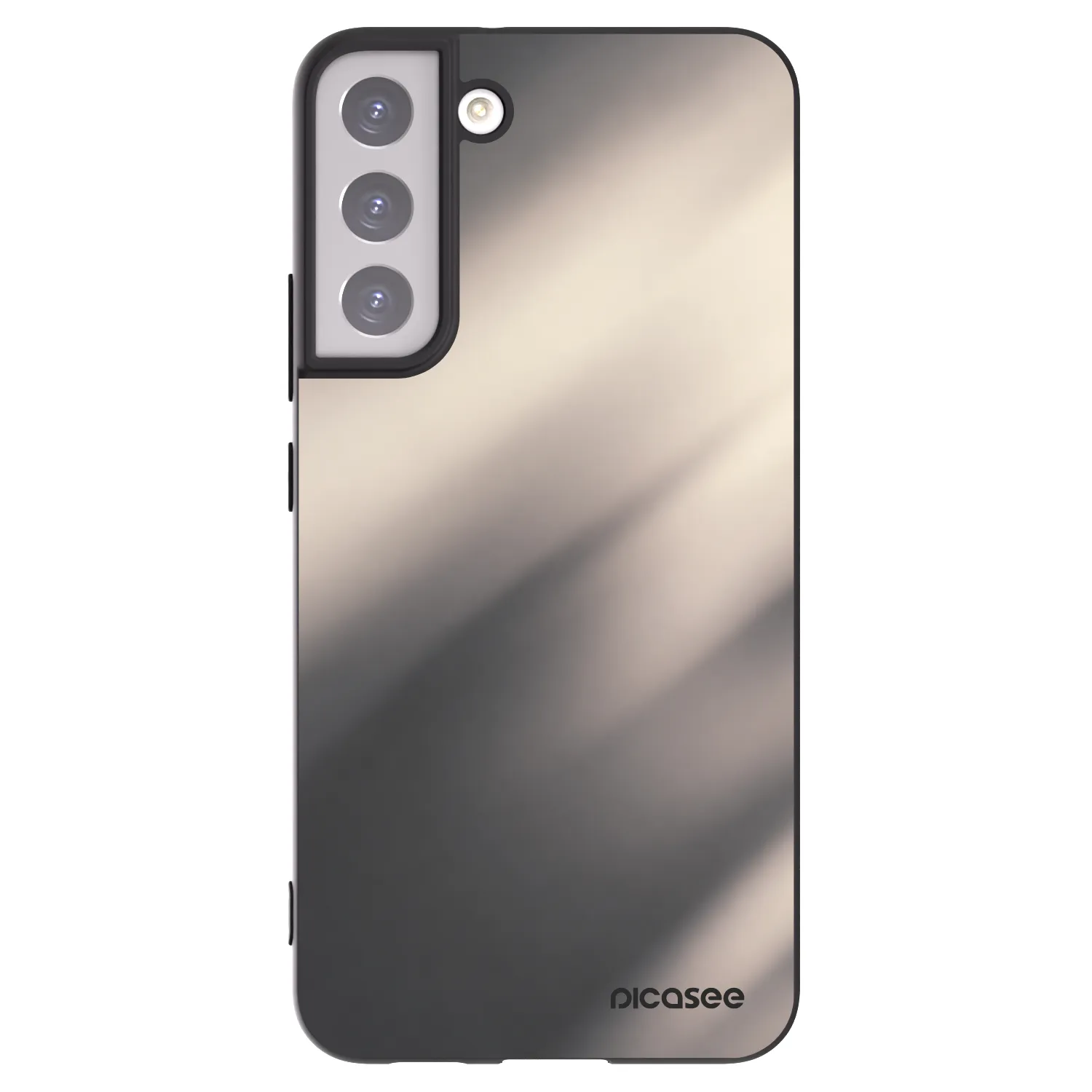 Picasee silikonový černý obal pro Samsung Galaxy S22+ 5G - Smoky Beige