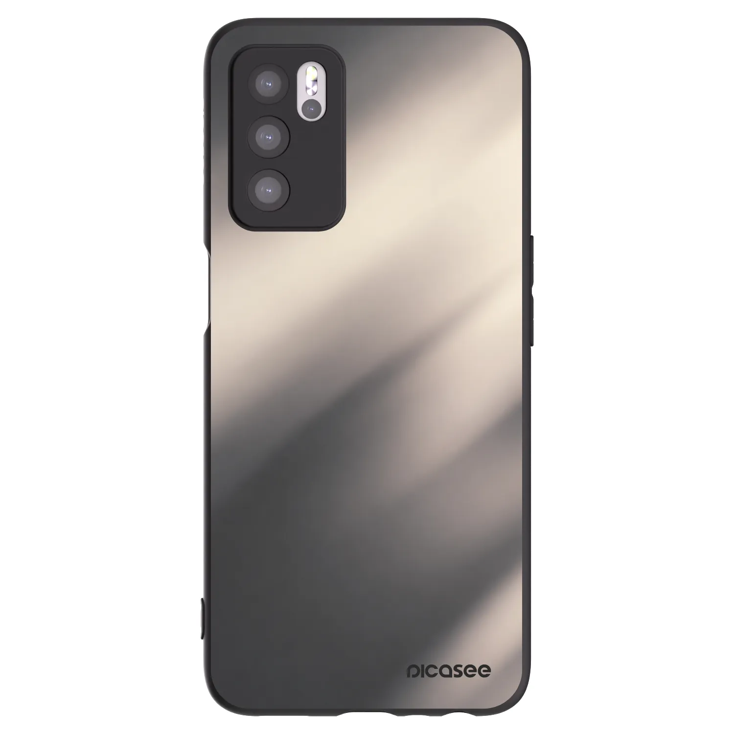Picasee silikonový černý obal pro OPPO A16 - Smoky Beige