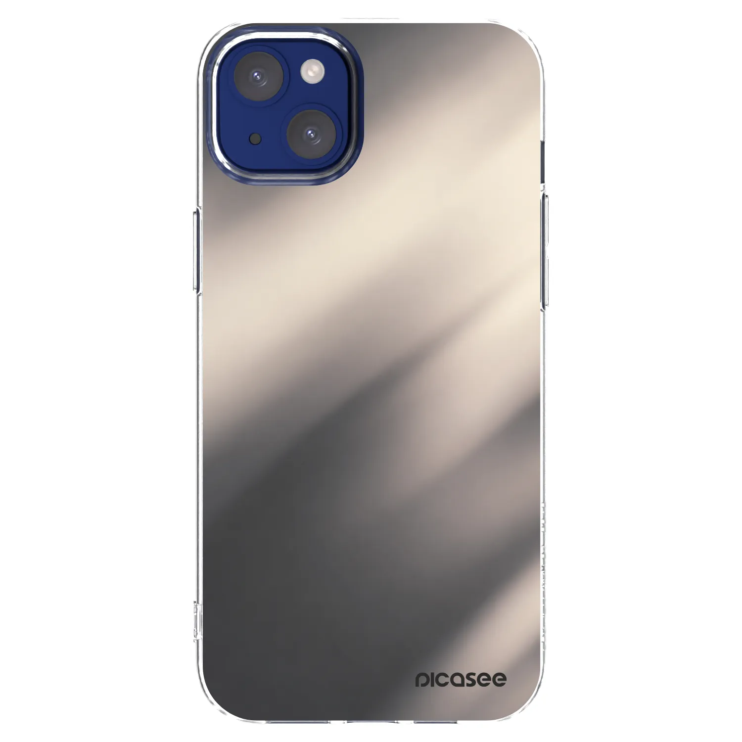Picasee silikonový průhledný obal pro Apple iPhone 14 Plus - Smoky Beige