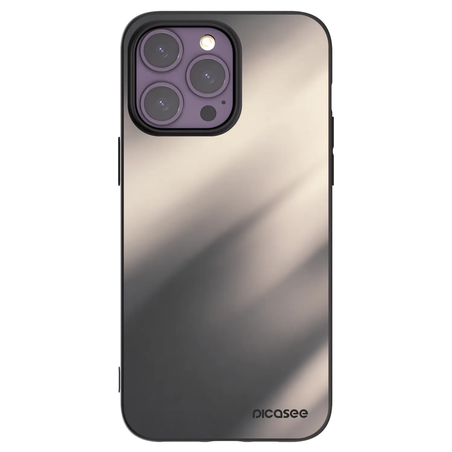 Picasee silikonový černý obal pro Apple iPhone 14 Pro Max - Smoky Beige