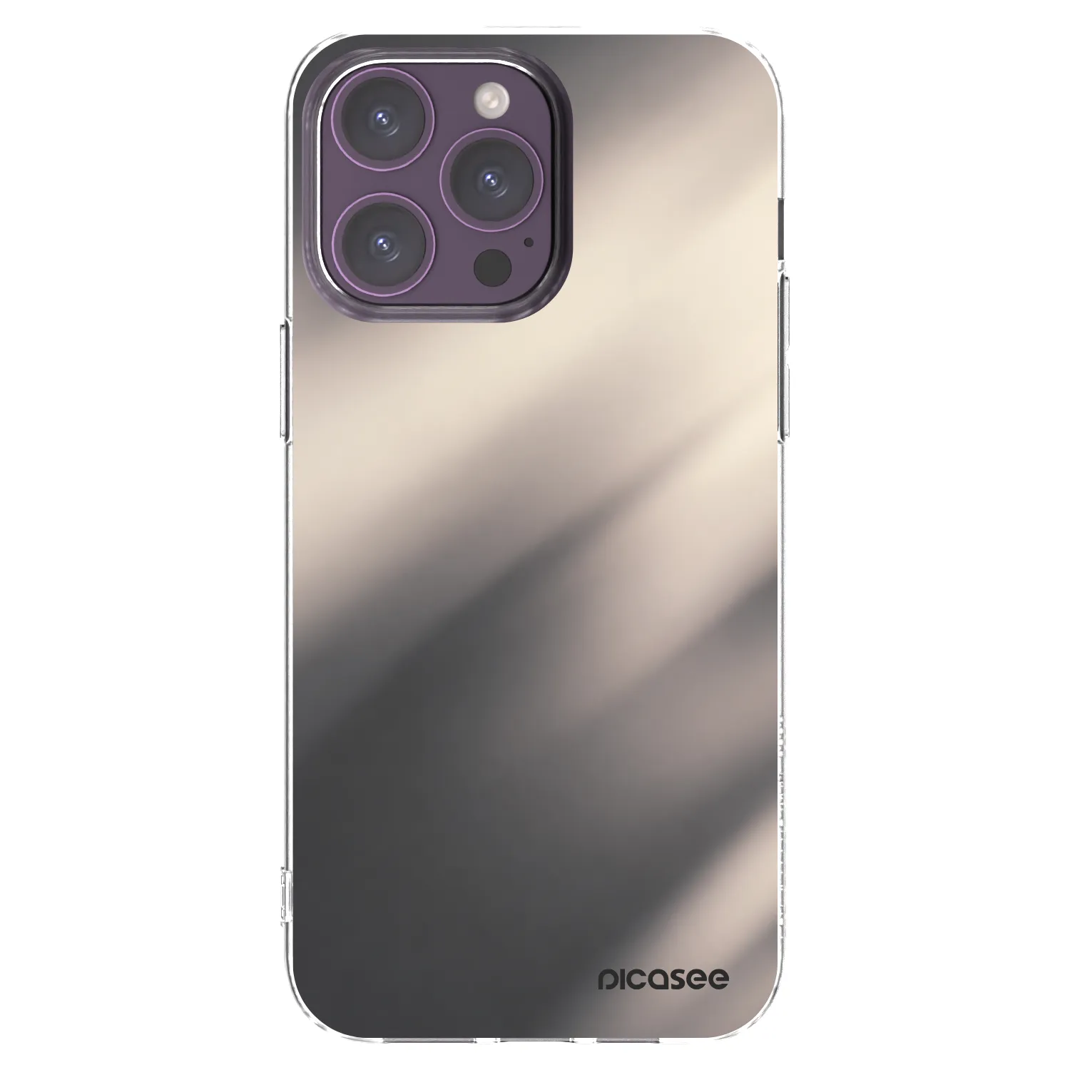 Picasee silikonový průhledný obal pro Apple iPhone 14 Pro Max - Smoky Beige