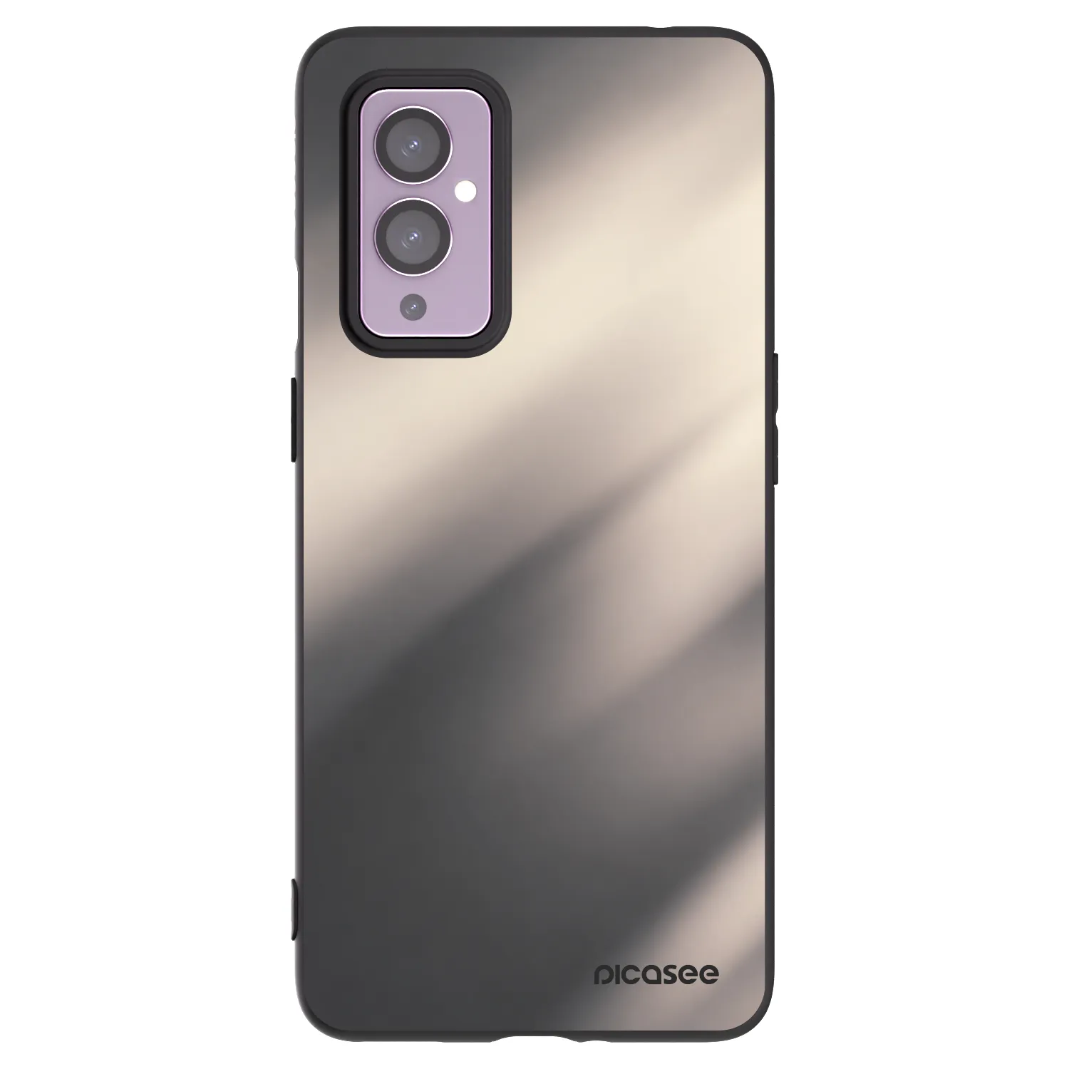 Picasee silikonový černý obal pro OnePlus 9 - Smoky Beige