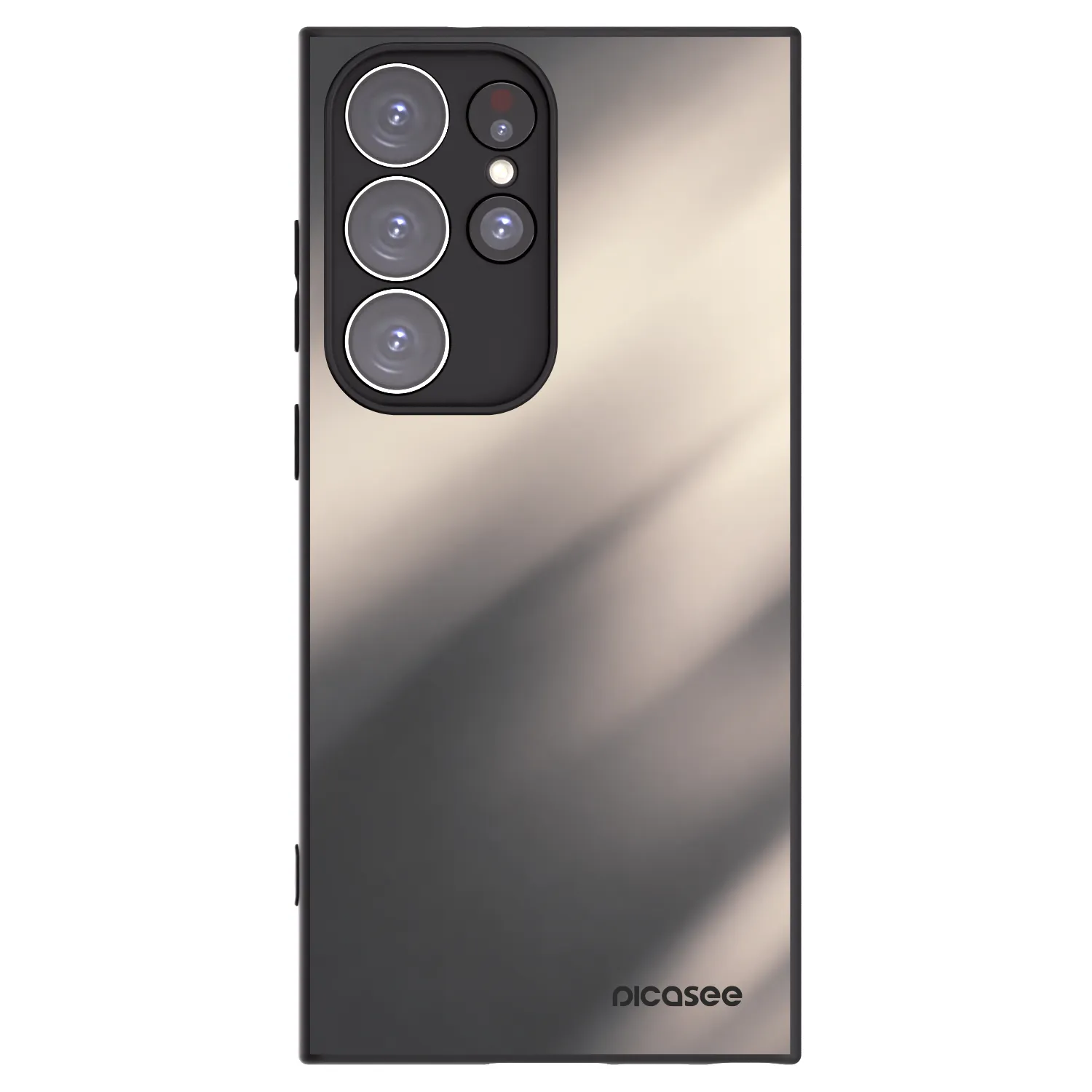 Picasee silikonový černý obal pro Samsung Galaxy S23 Ultra 5G - Smoky Beige