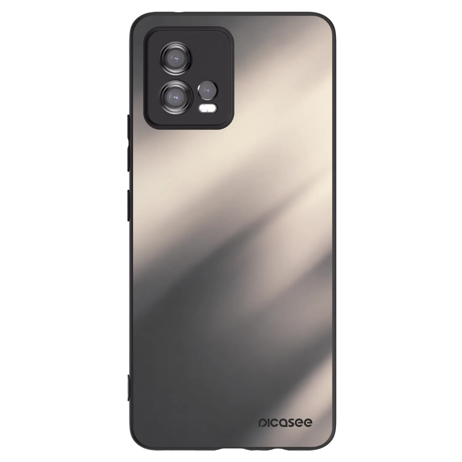Picasee silikonový černý obal pro Motorola Moto G72 - Smoky Beige