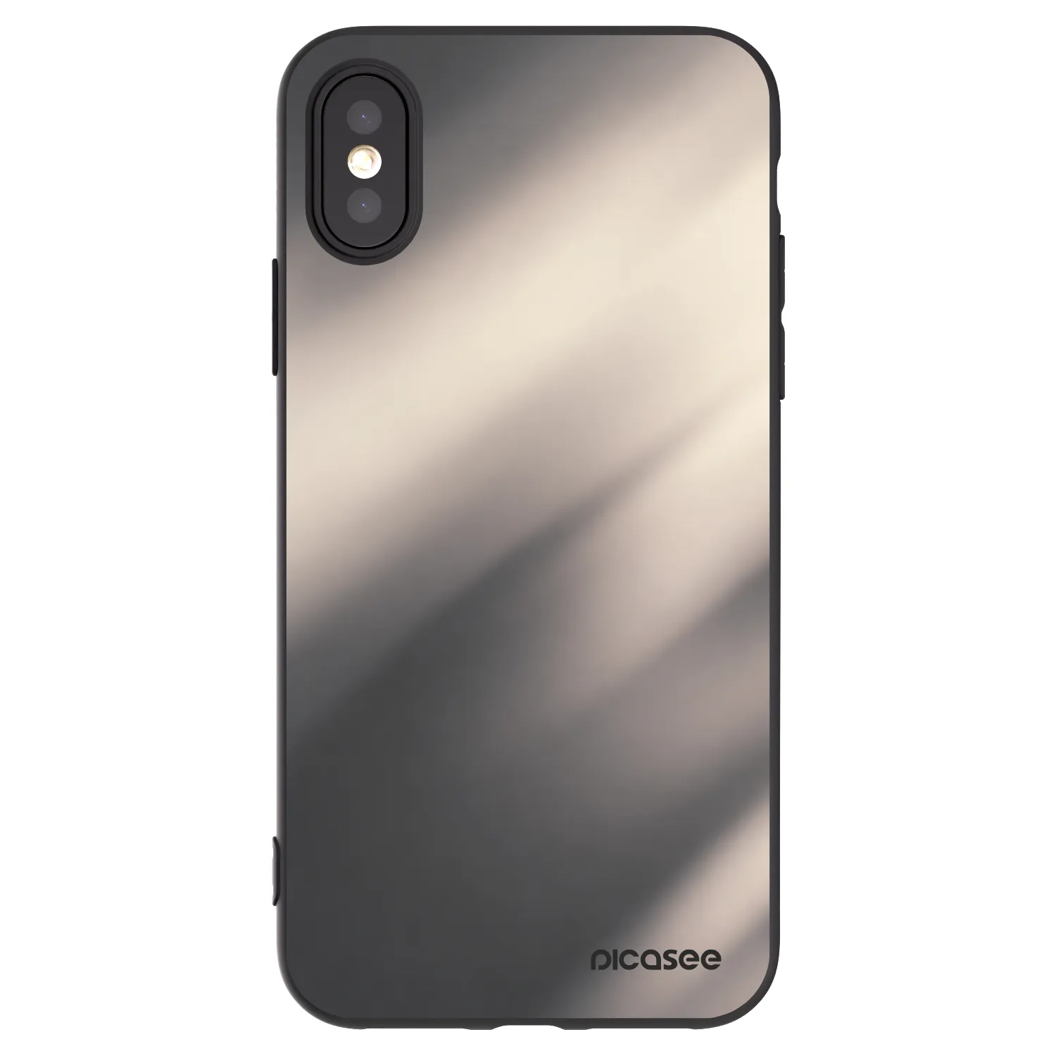 Picasee silikonový černý obal pro Apple iPhone X/XS - Smoky Beige