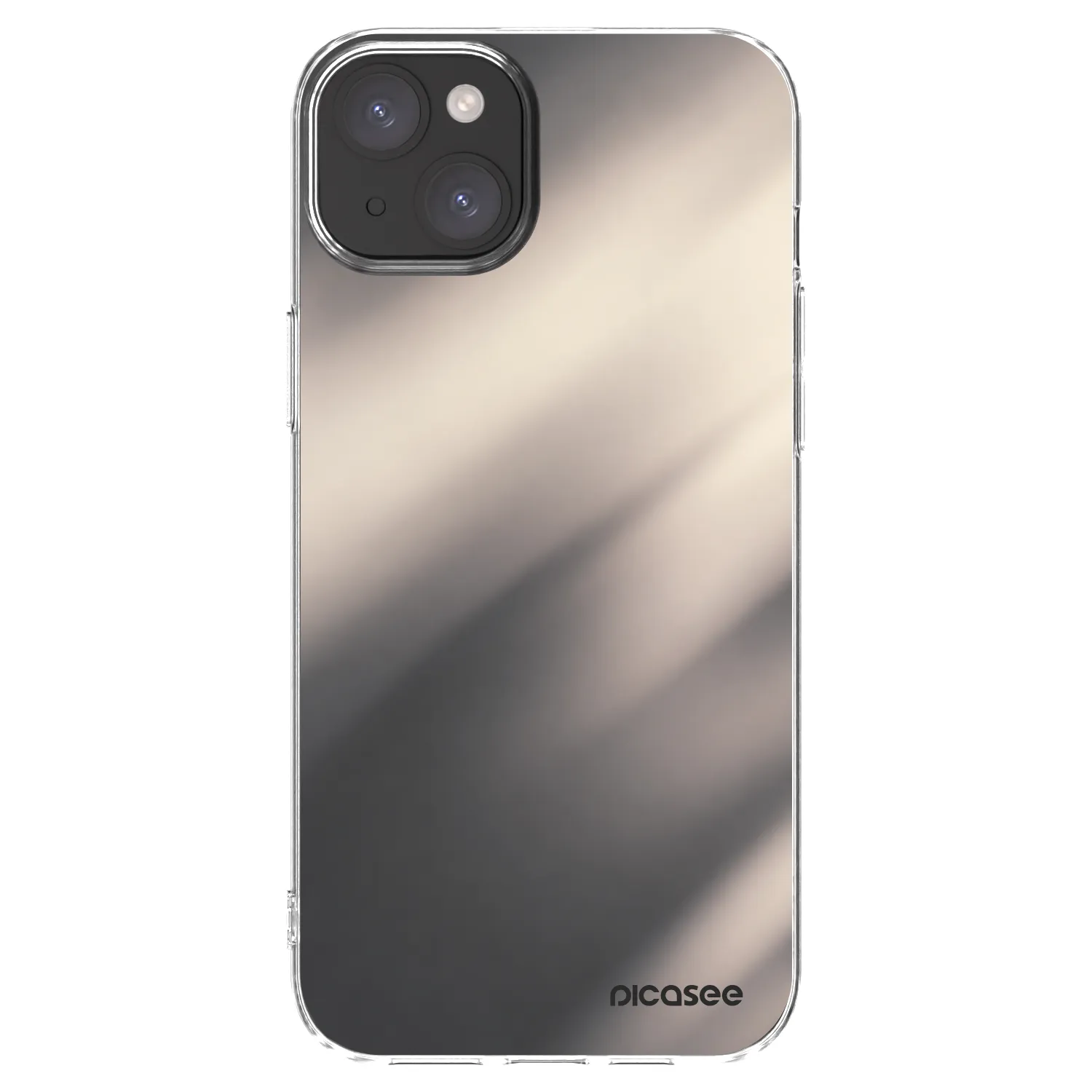Picasee silikonový průhledný obal pro Apple iPhone 15 Plus - Smoky Beige