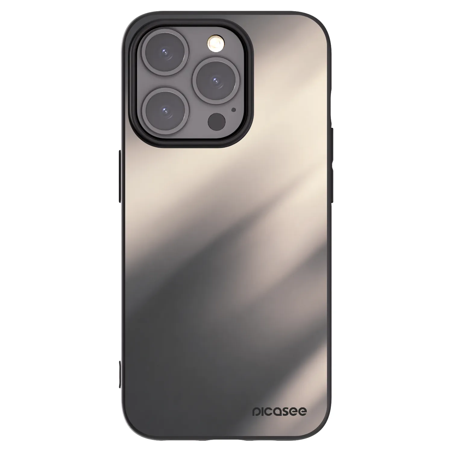 Picasee silikonový černý obal pro Apple iPhone 15 Pro - Smoky Beige