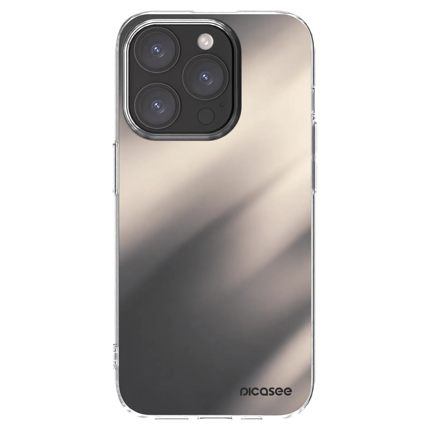 Picasee silikonový průhledný obal pro Apple iPhone 15 Pro - Smoky Beige