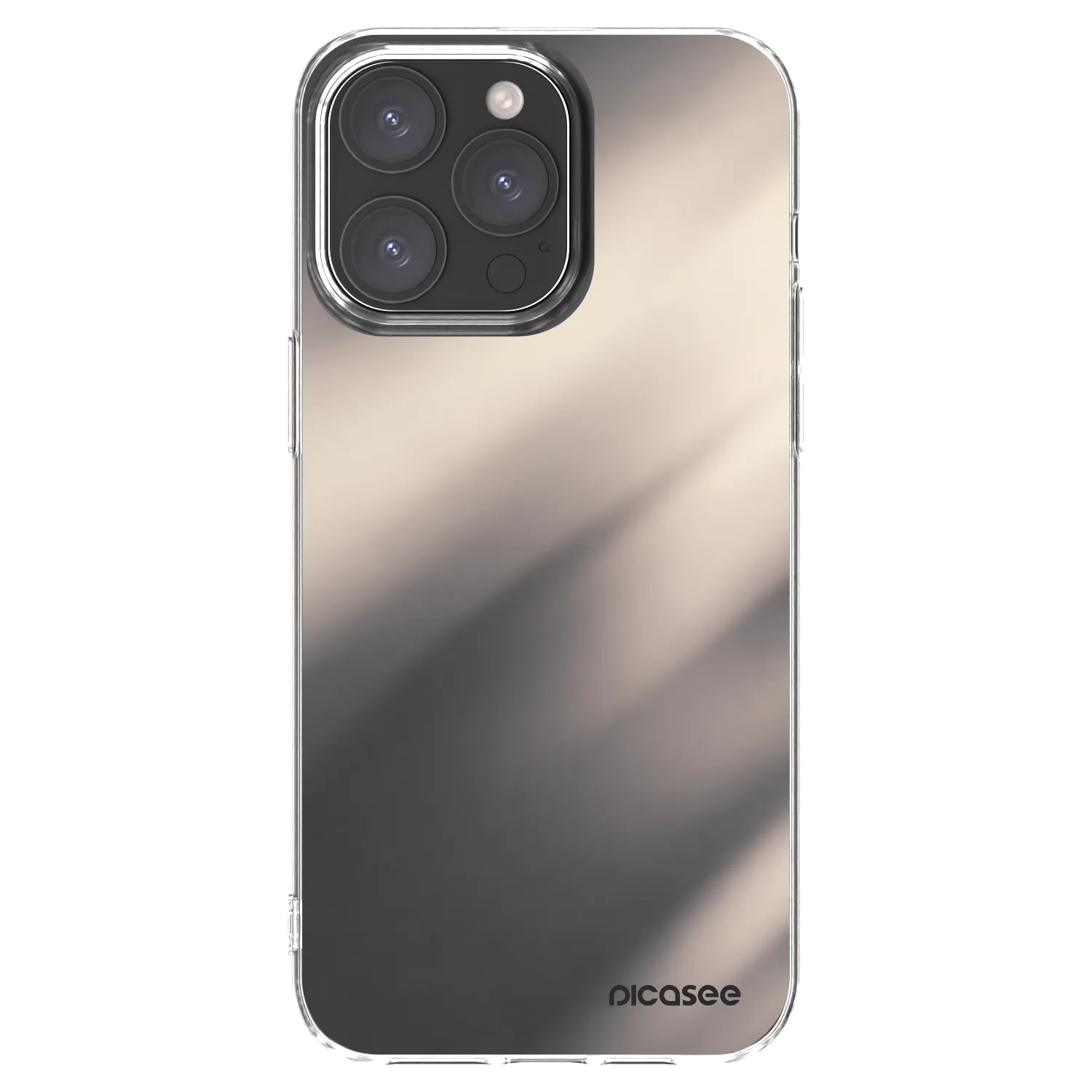 Picasee silikonový průhledný obal pro Apple iPhone 15 Pro Max - Smoky Beige