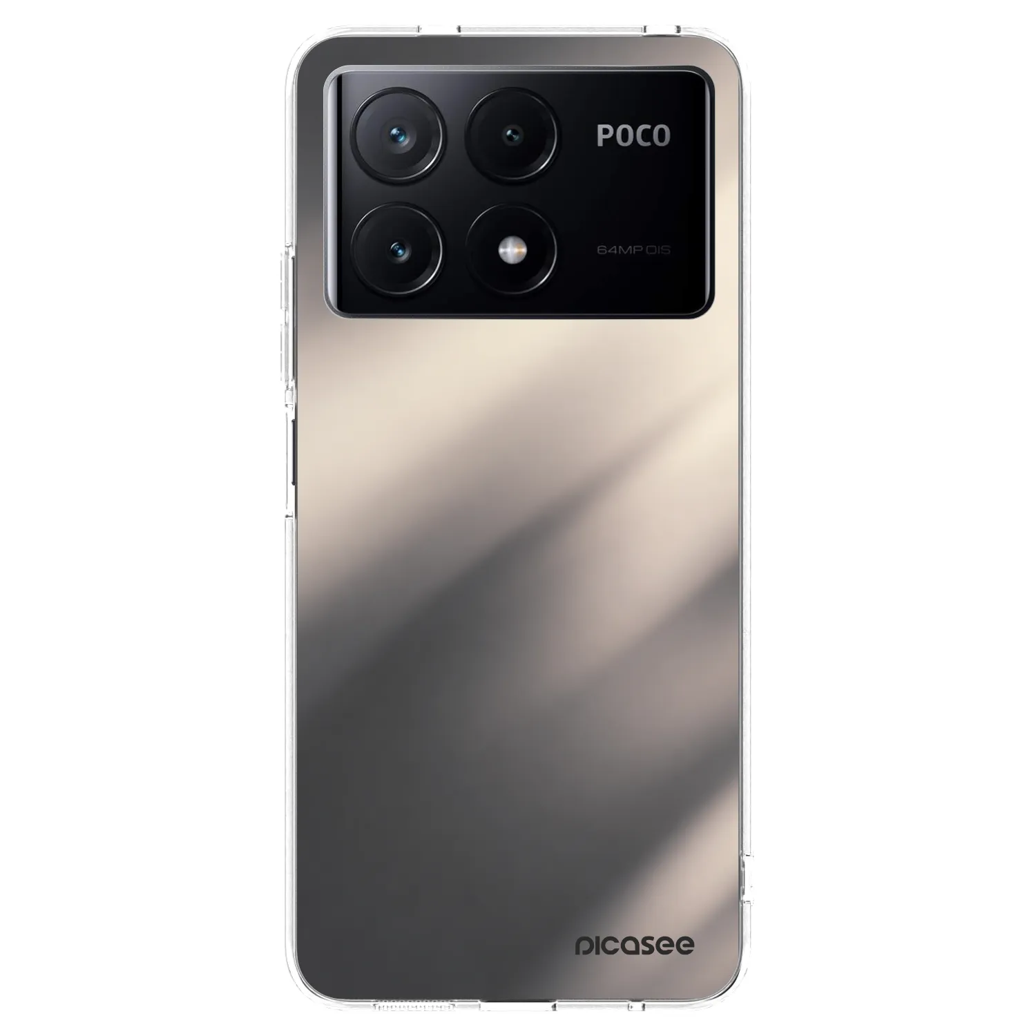 Picasee silikonový průhledný obal pro Xiaomi Poco X6 Pro - Smoky Beige